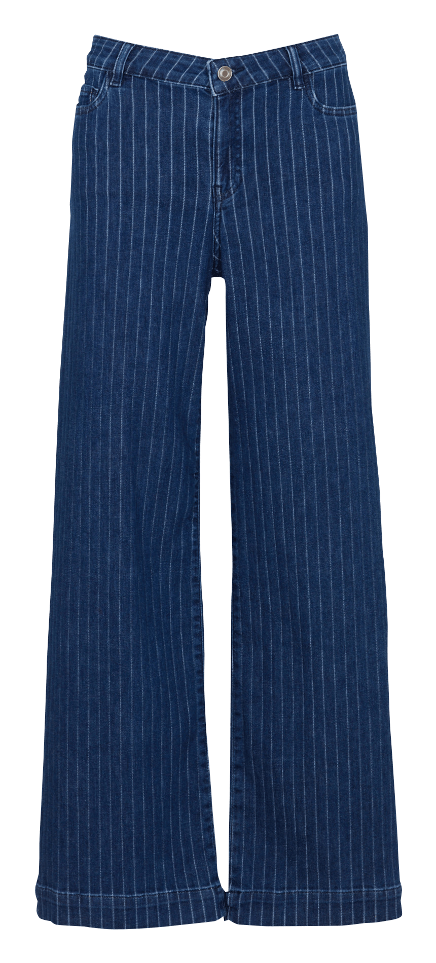 Gestreifte Straight Cut Jeans aus Baumwoll-Mix MAISON 123 Blau