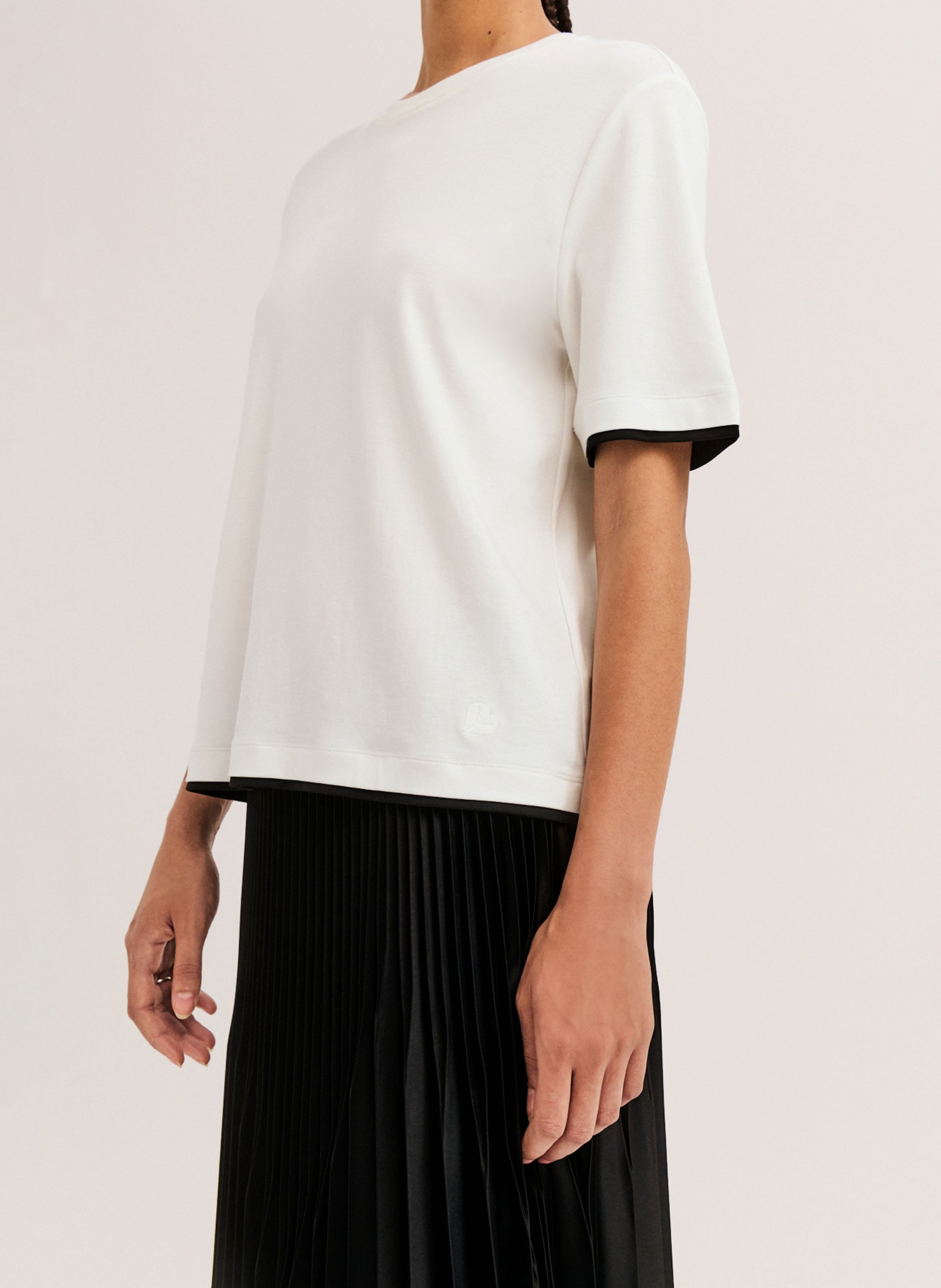 Oversized T-shirt met ronde hals van katoen PABLO Wit