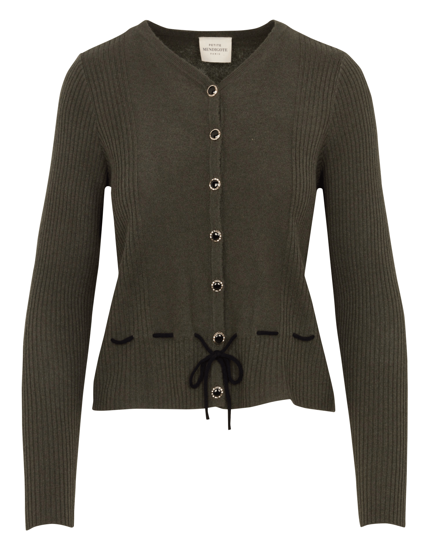 Merinowoll-Strickpullover mit Knopfleiste PETITE MENDIGOTE