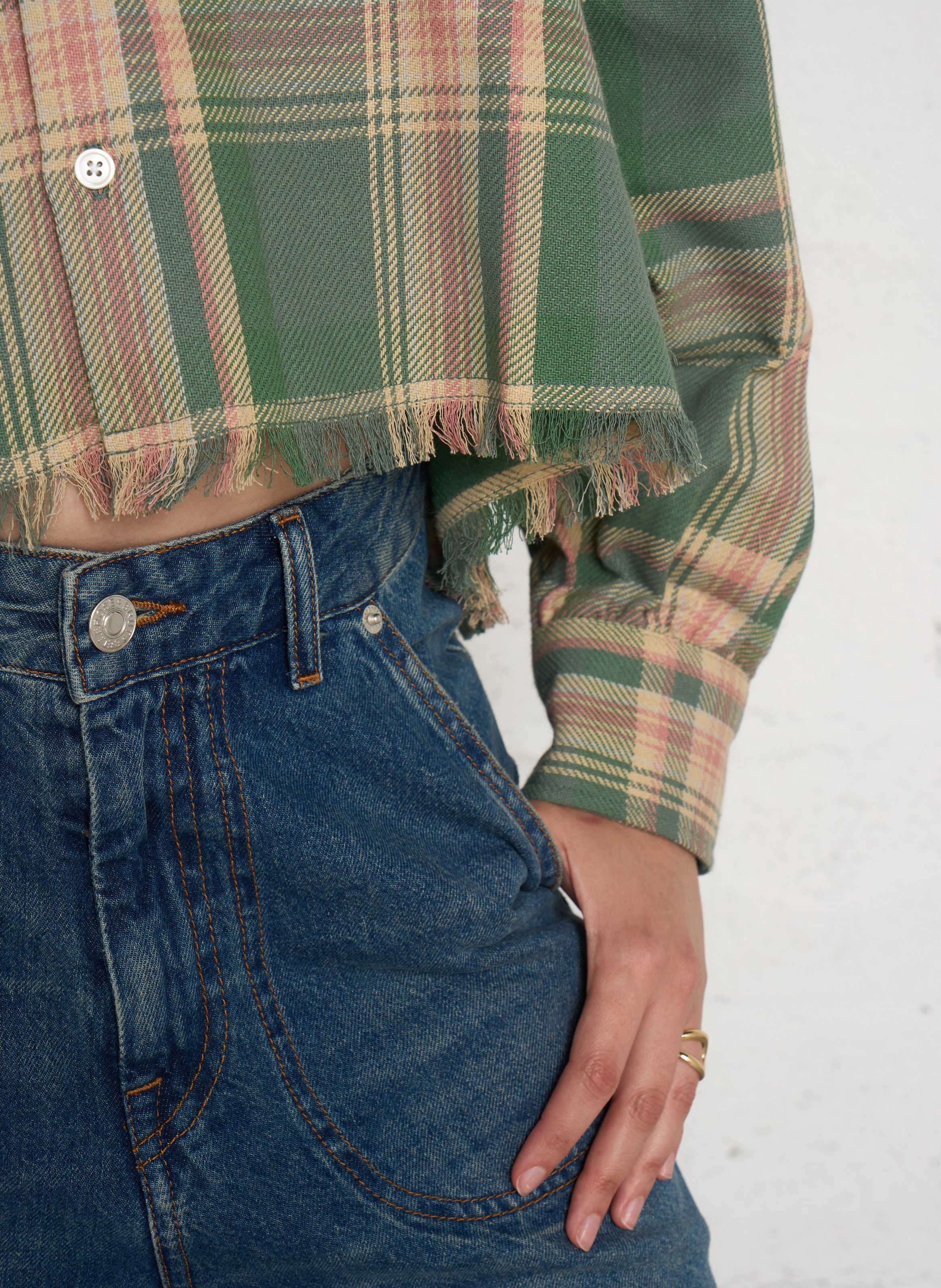 Wijde, rechte, katoenen jeans BELLEROSE Blauw