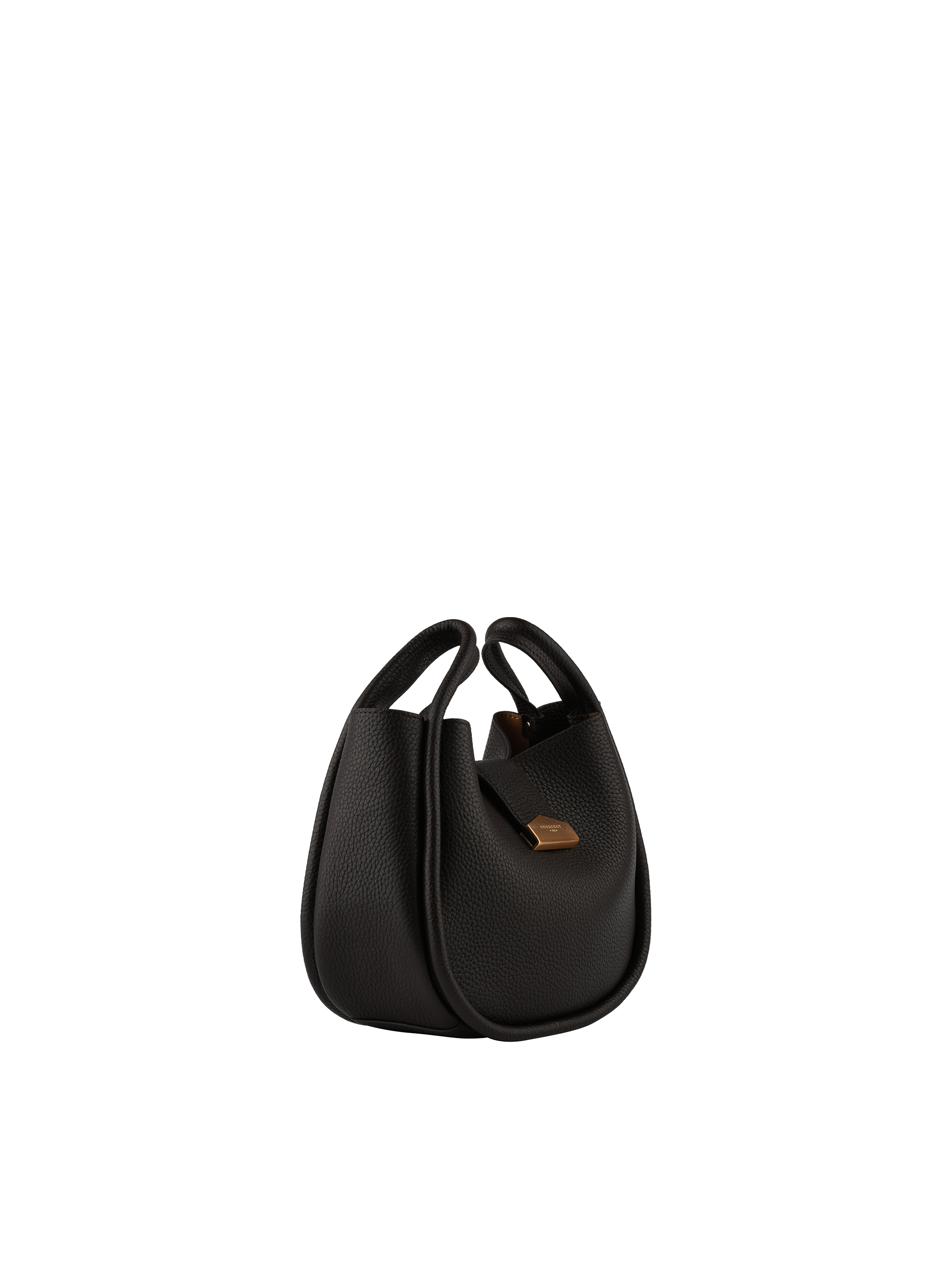 Crossbody bag in cowhide leather POURCHET Brown