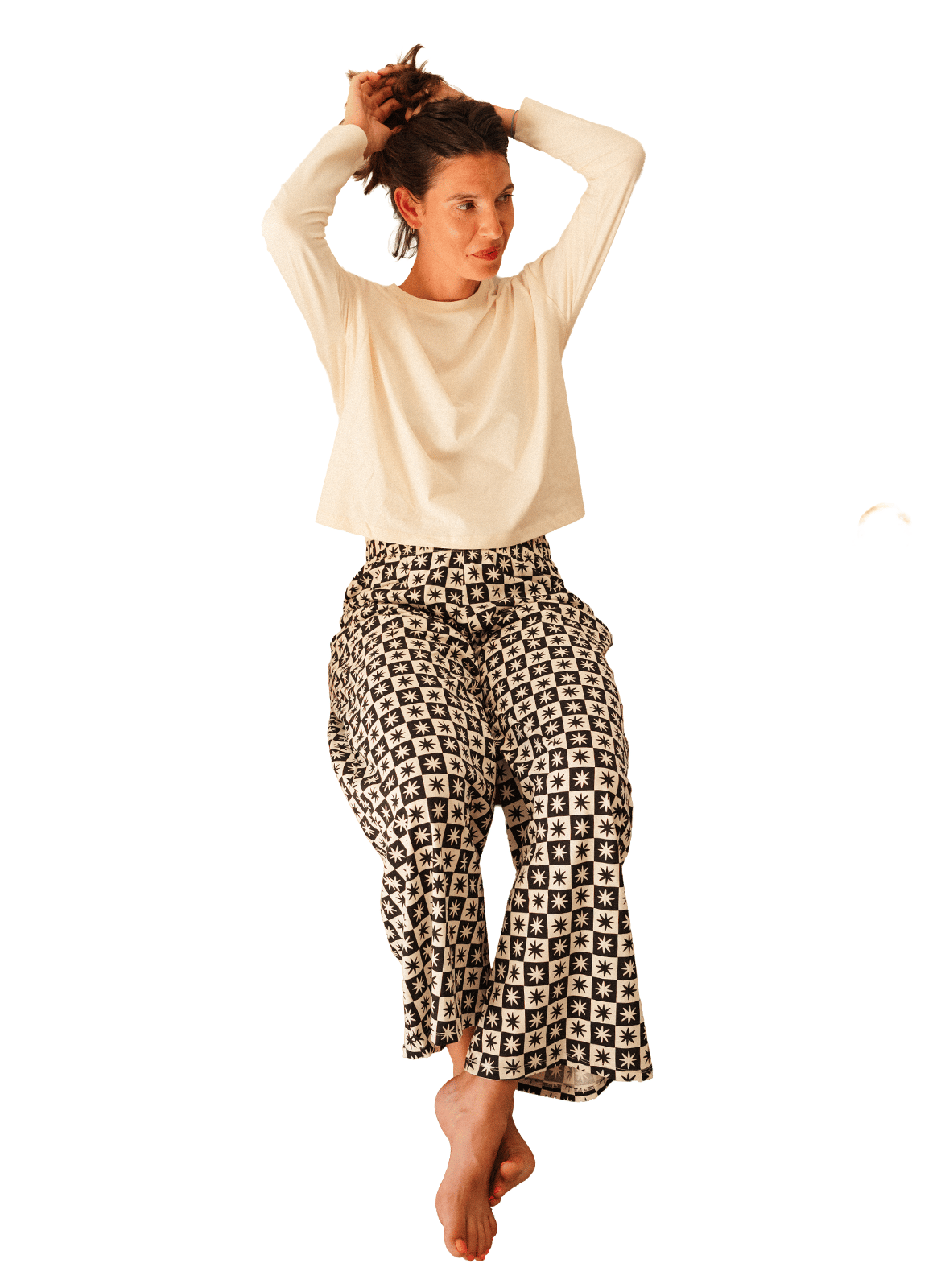 Ensemble de pyjama long ample imprimé WE ARE JOLIES Noir