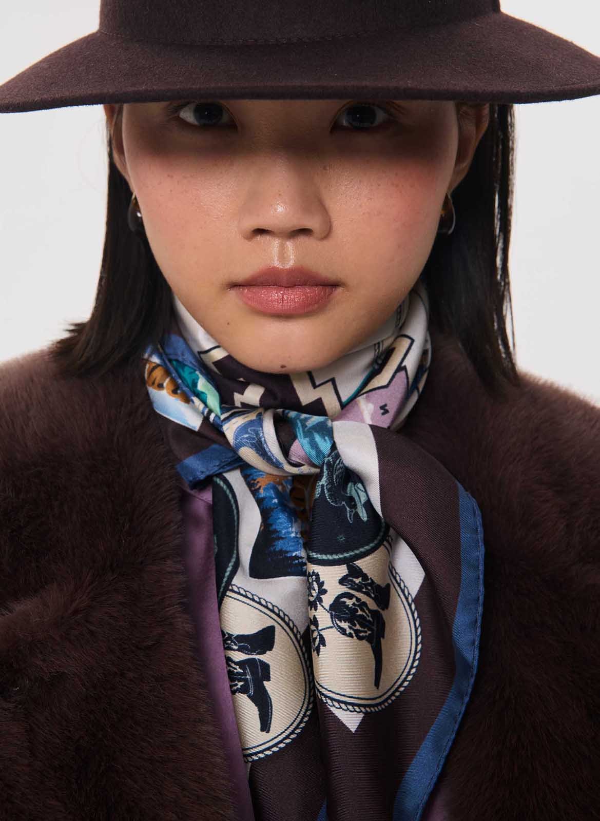 Foulard in seta TARA JARMON Beige
