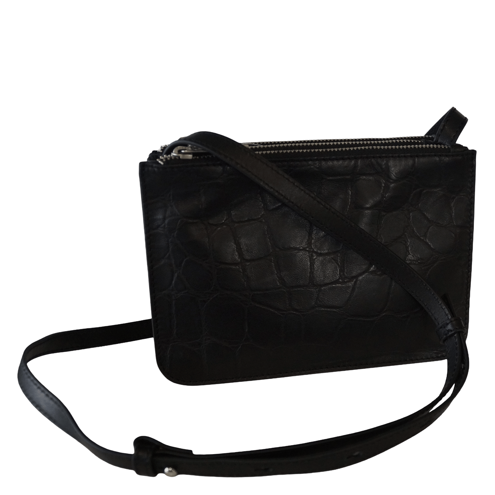 Bolso bandolera de piel IKKS Negro