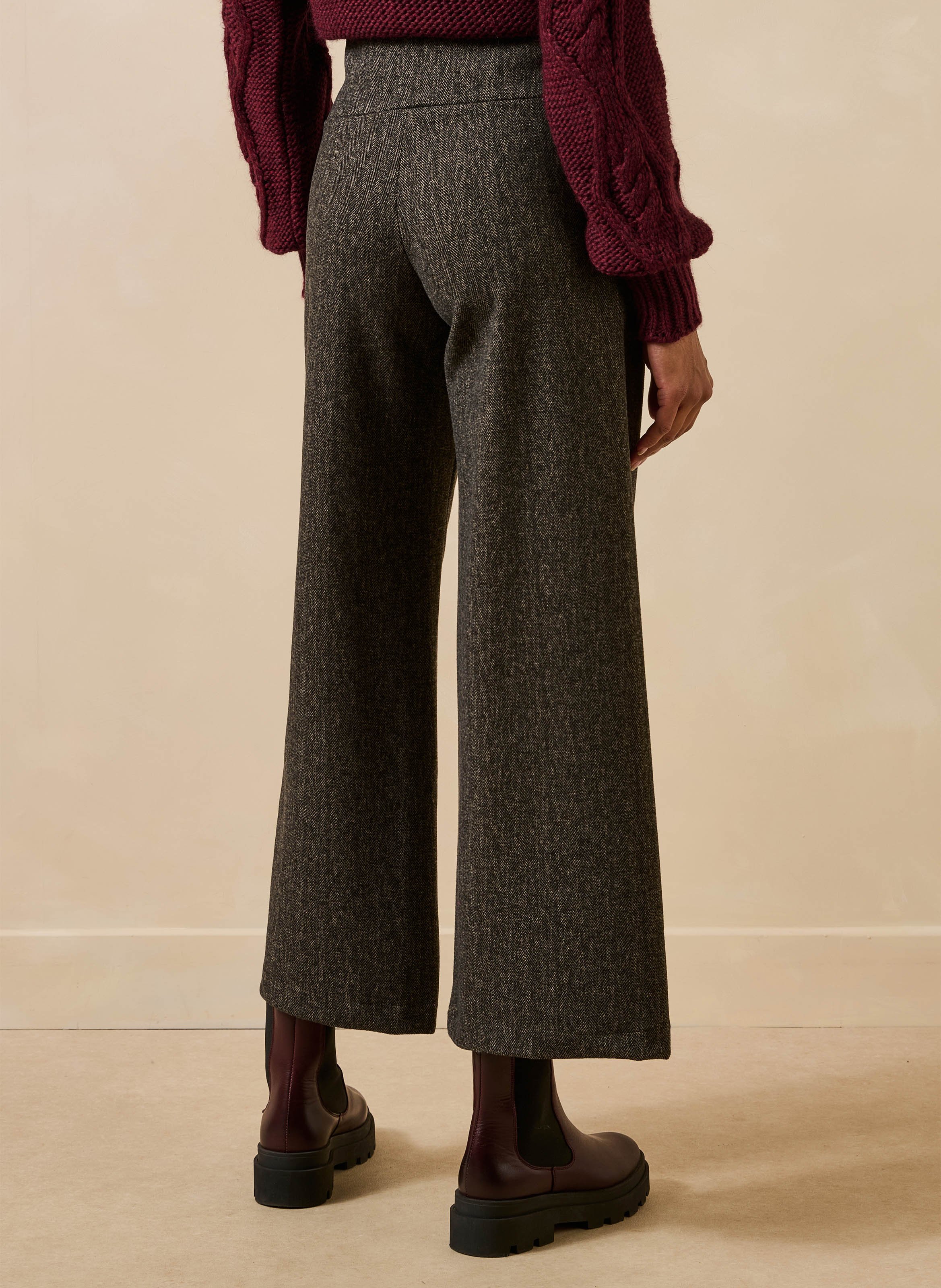 Wide-leg high-rise pants LA FEE MARABOUTEE Grey