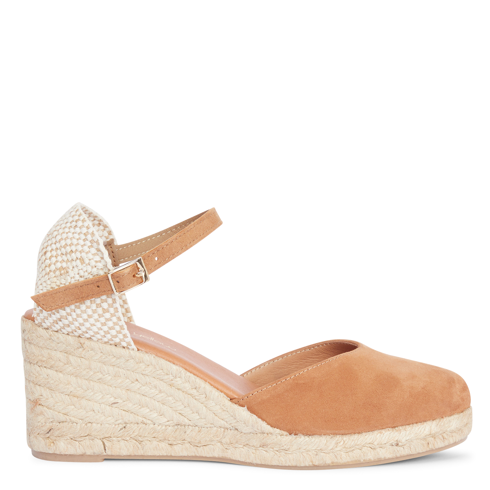 Sandales espadrilles compensées en cuir  MELLOW YELLOW Marron