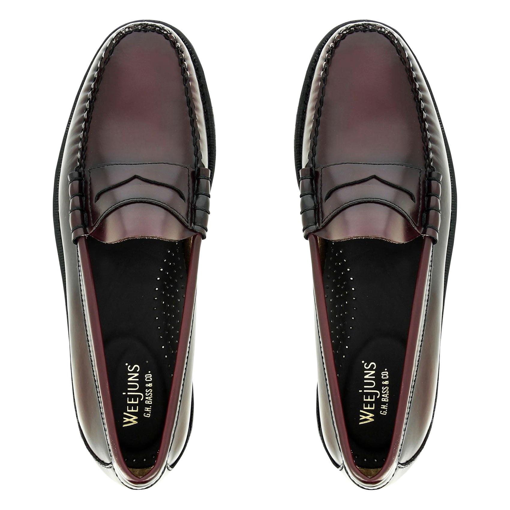 Mocassins en cuir GH BASS Prune