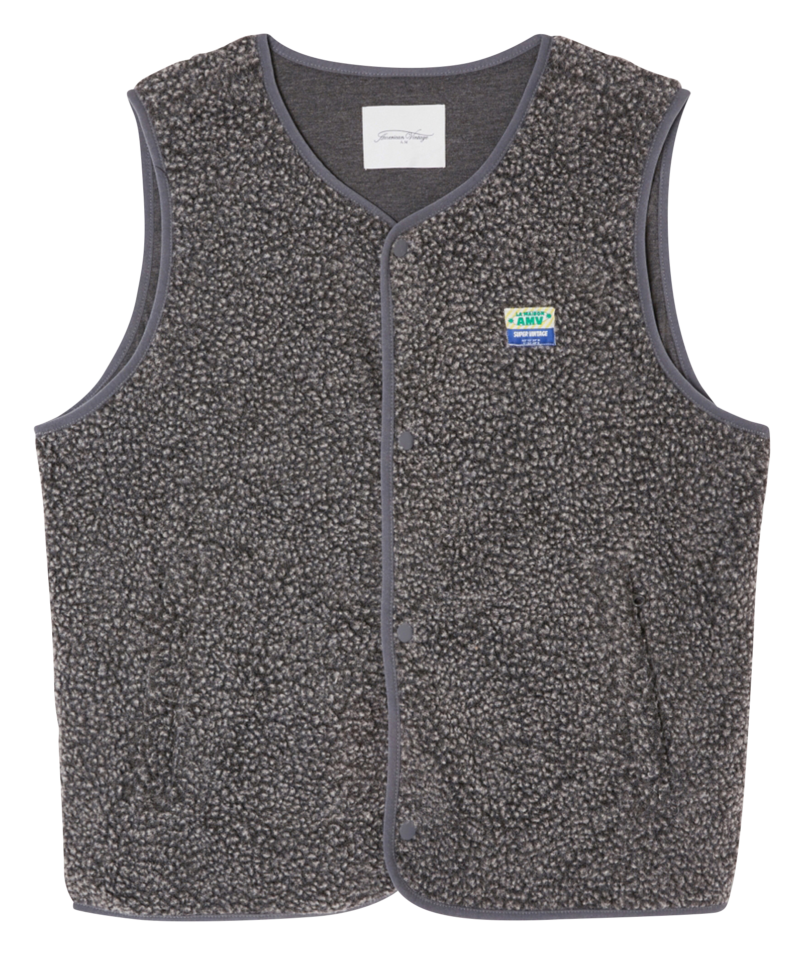 Sherpa-Jacke mit Rundhalskragen AMERICAN VINTAGE Grau