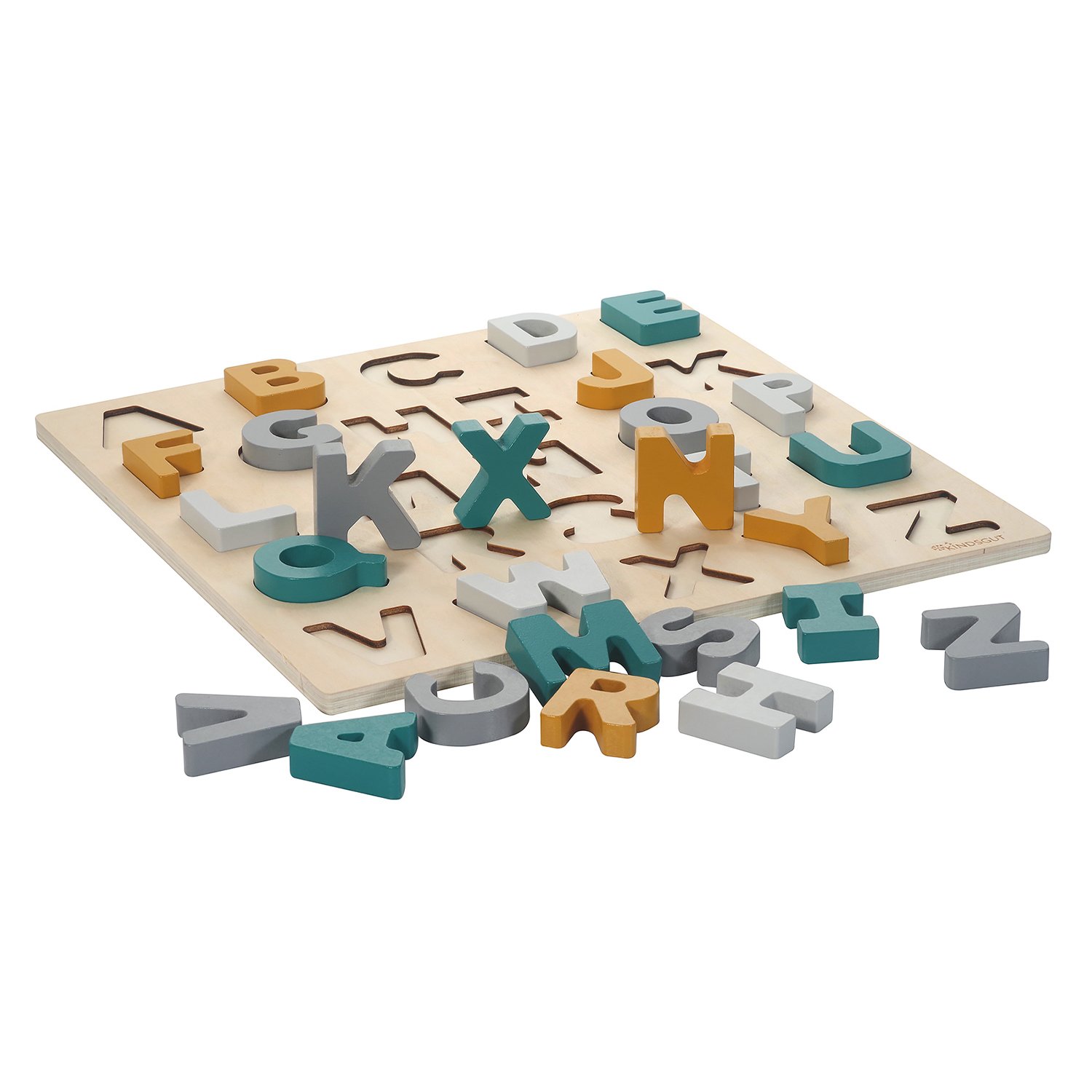 Hanna wooden alphabet puzzle KINDSGUT Green