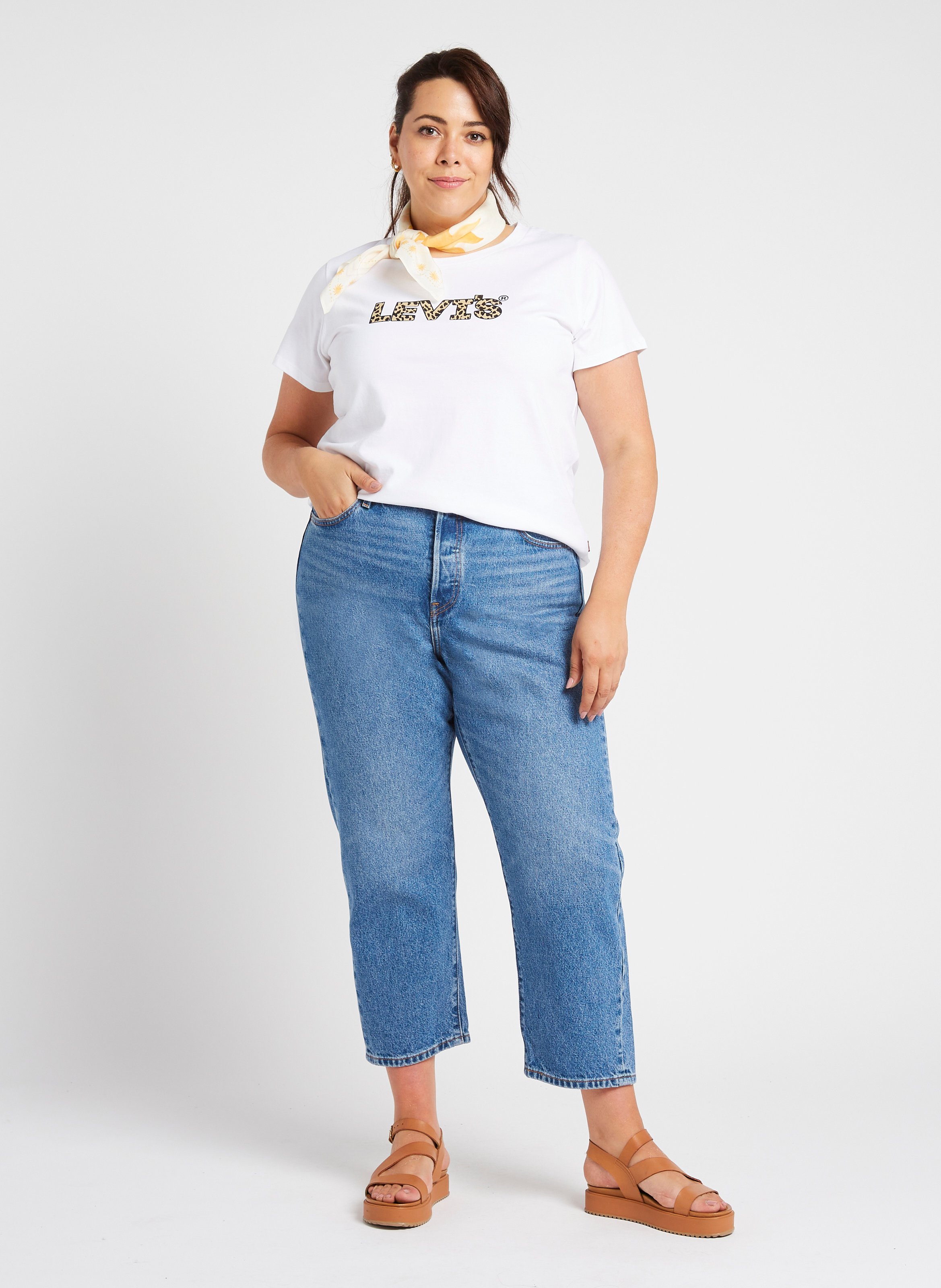 High-rise straight-leg jeans LEVI'S Blue