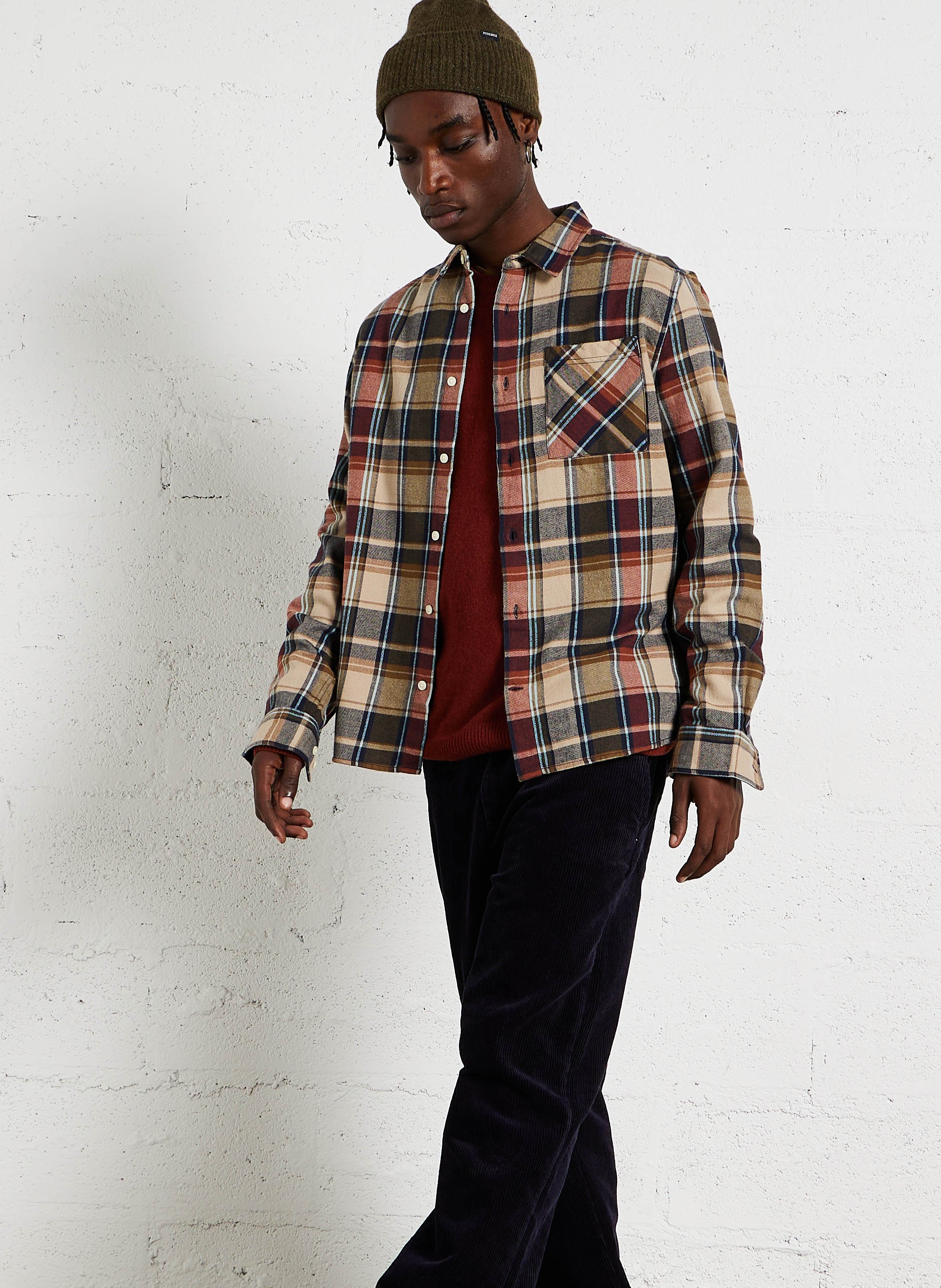 Chemise col classique en coton bio KNOWLEDGE COTTON APPAREL Multicolore