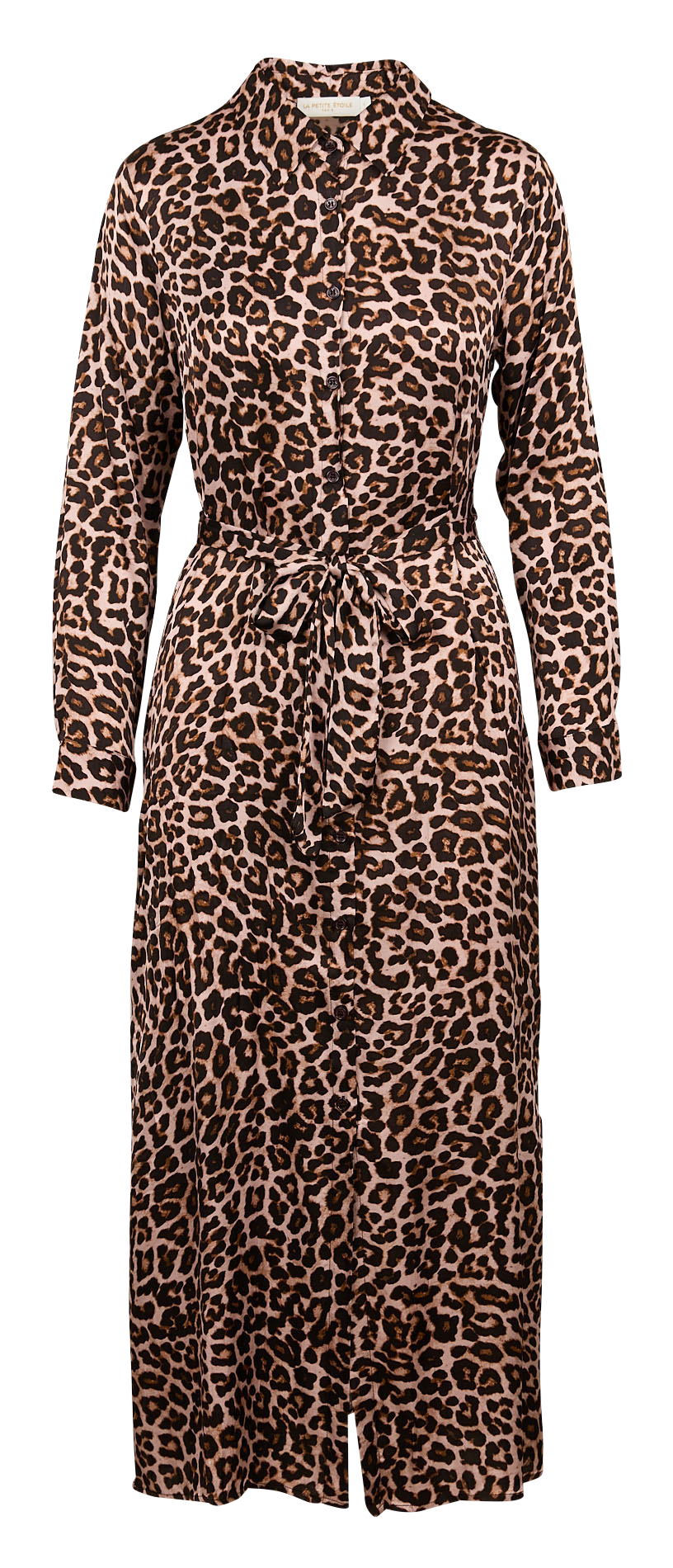 Halflange jurk met klassieke kraag LA PETITE ETOILE Bruin