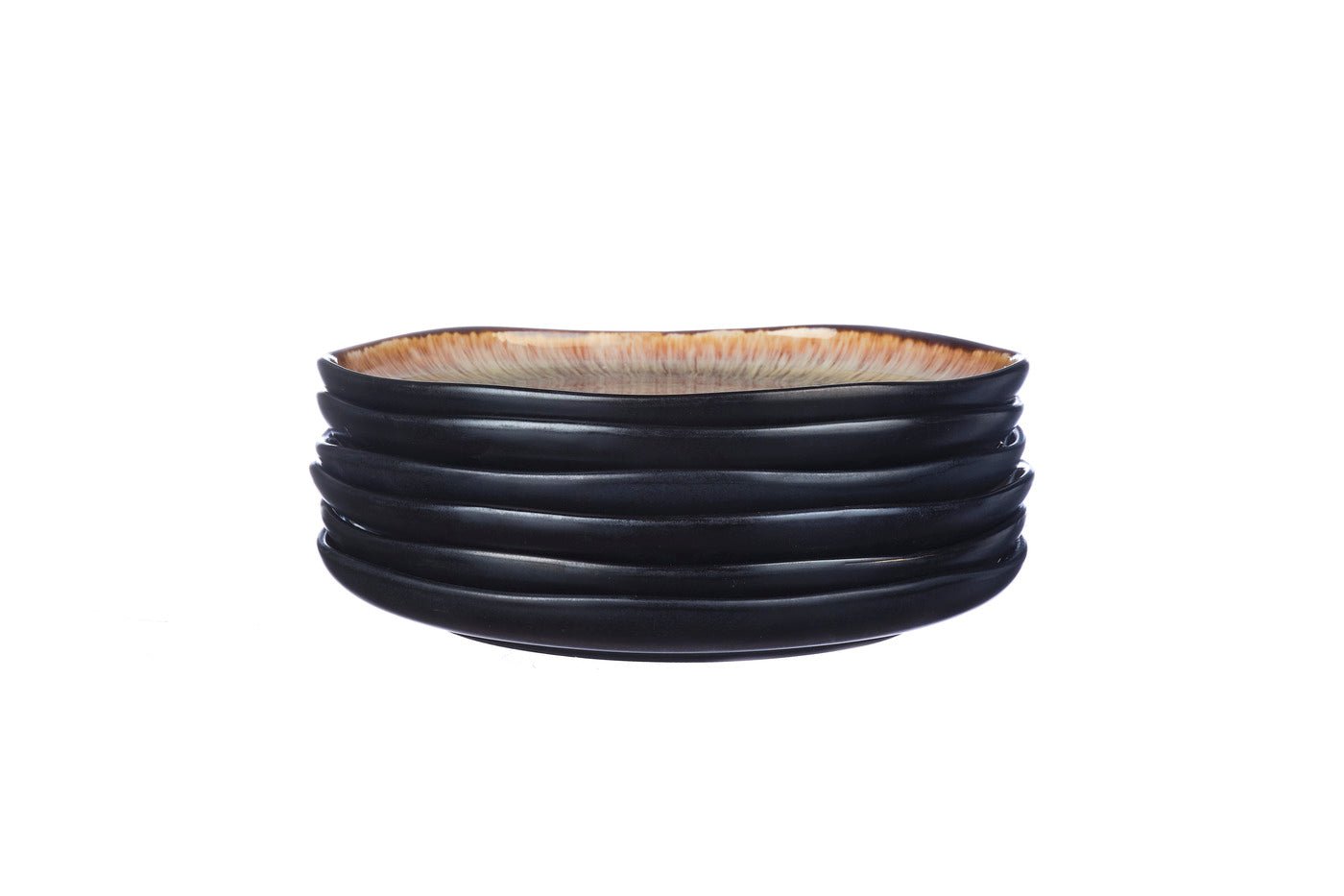 Iris Plate ø21.5cm - 6 pieces - Wild Brown BJORN Brown