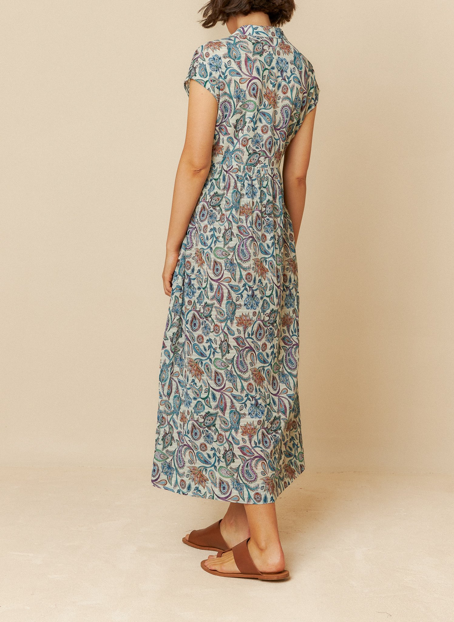 Bedrucktes Midikleid aus Bio-Baumwolle INDI & COLD Mehrfarbig