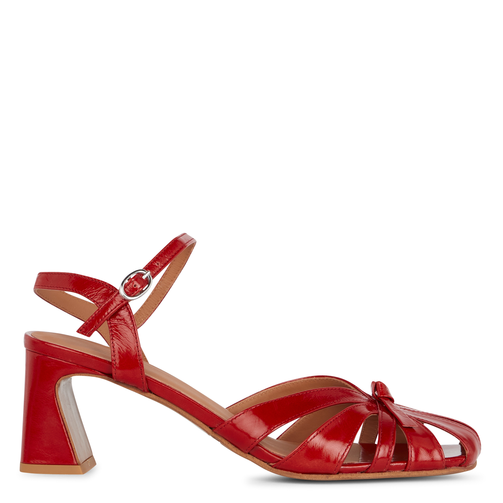 Alice heeled leather sandals BILLI BI Red