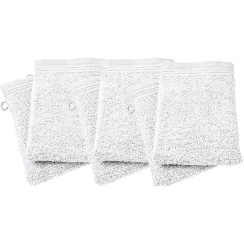 Set of 2 washcloths COTON PUR White