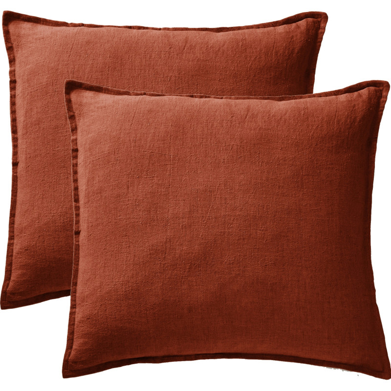 Cotton percale pillow case  Paprika