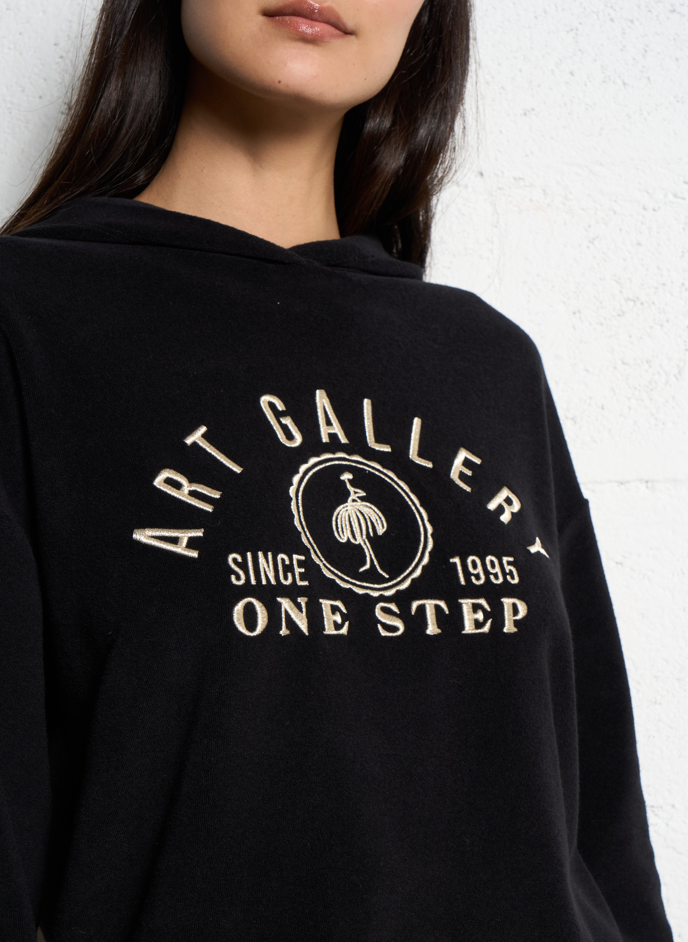 Effen sweater ONE STEP Zwart