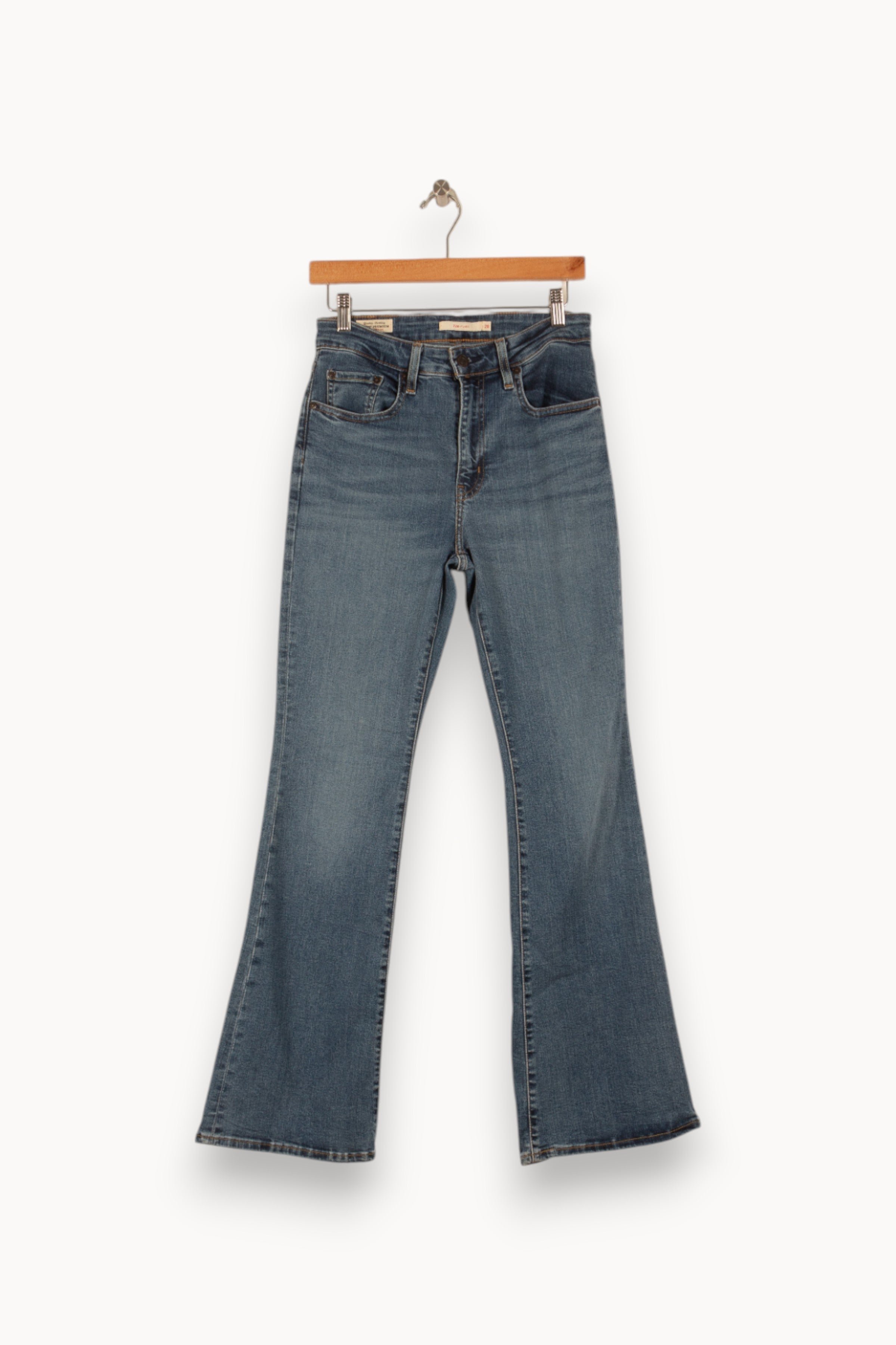 Cropped slim jeans with studs LEVI'S - Seconde main Blue