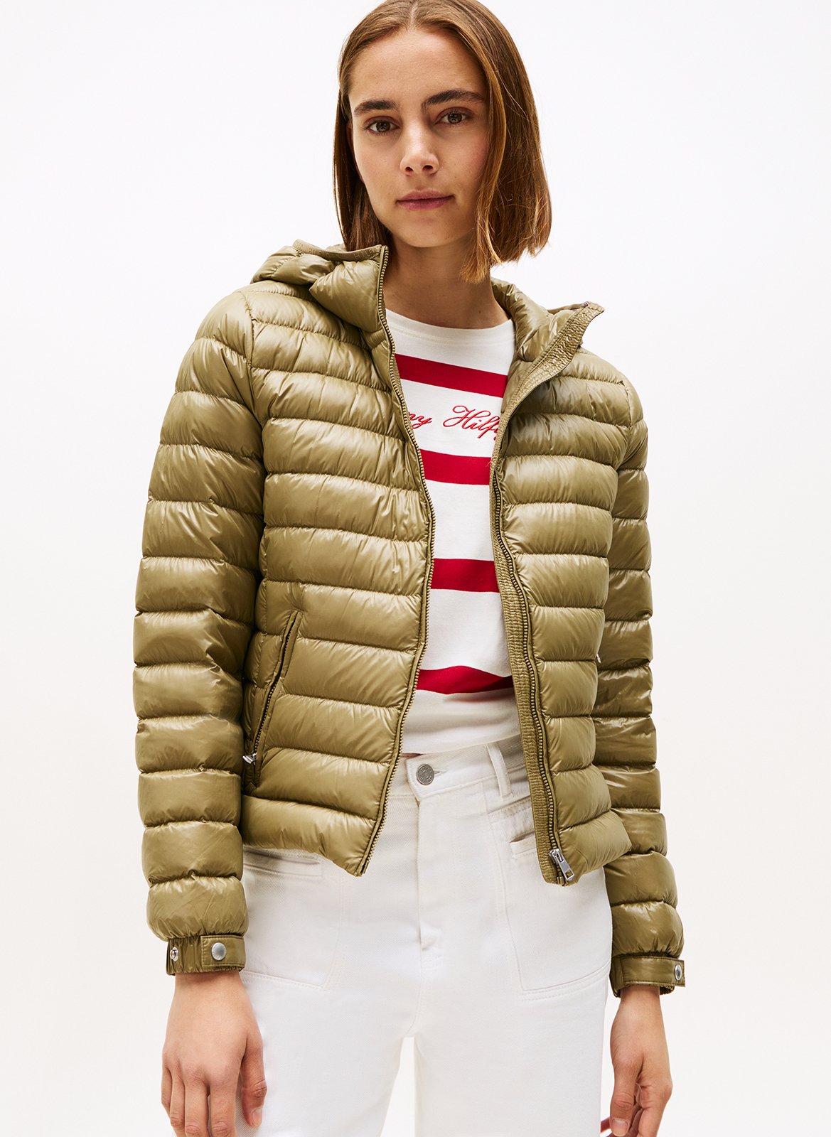 Doudoune col montant  TOMMY HILFIGER Kaki