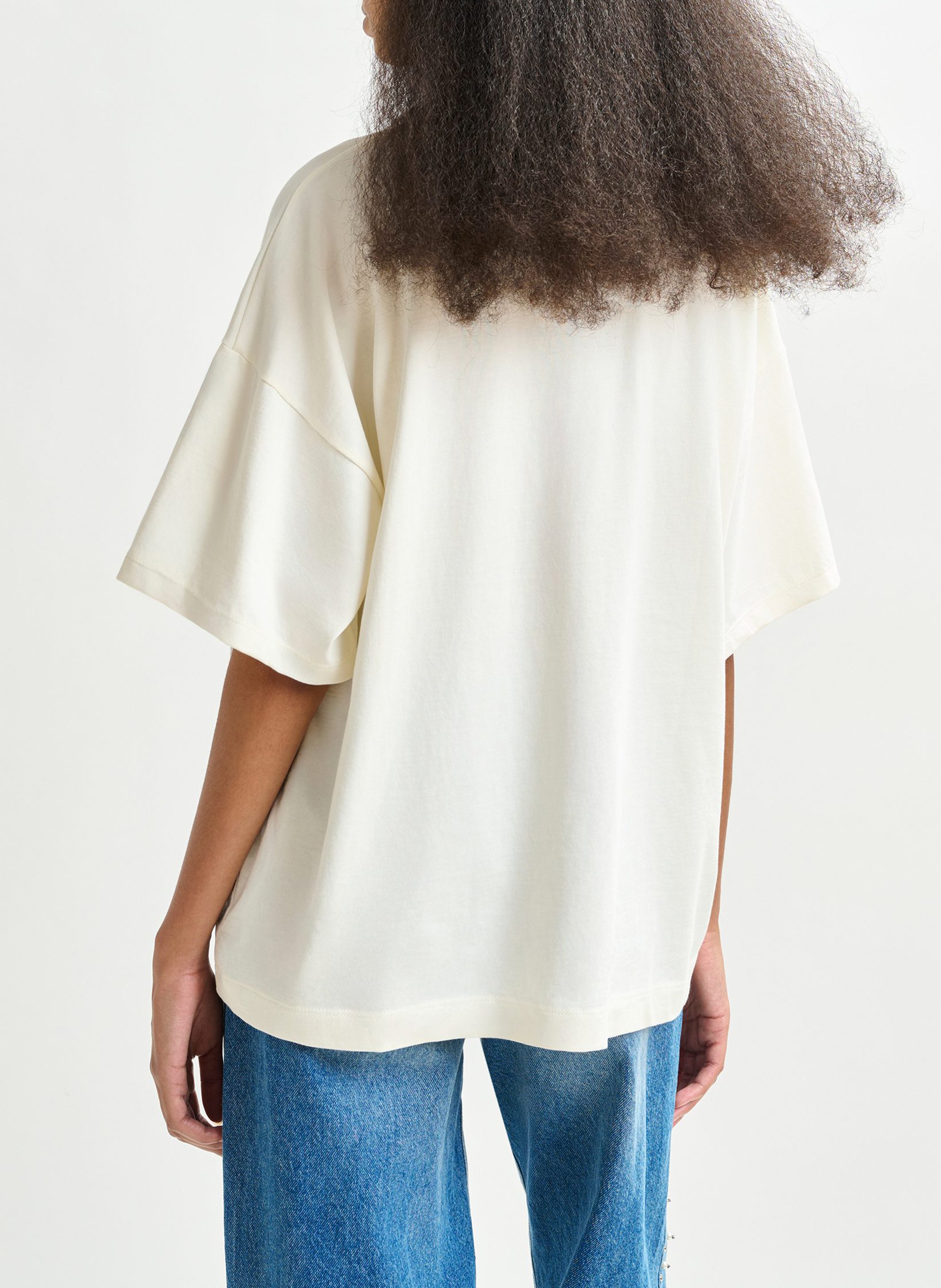 Tee-shirt col rond en coton bio ESSENTIEL ANTWERP Blanc