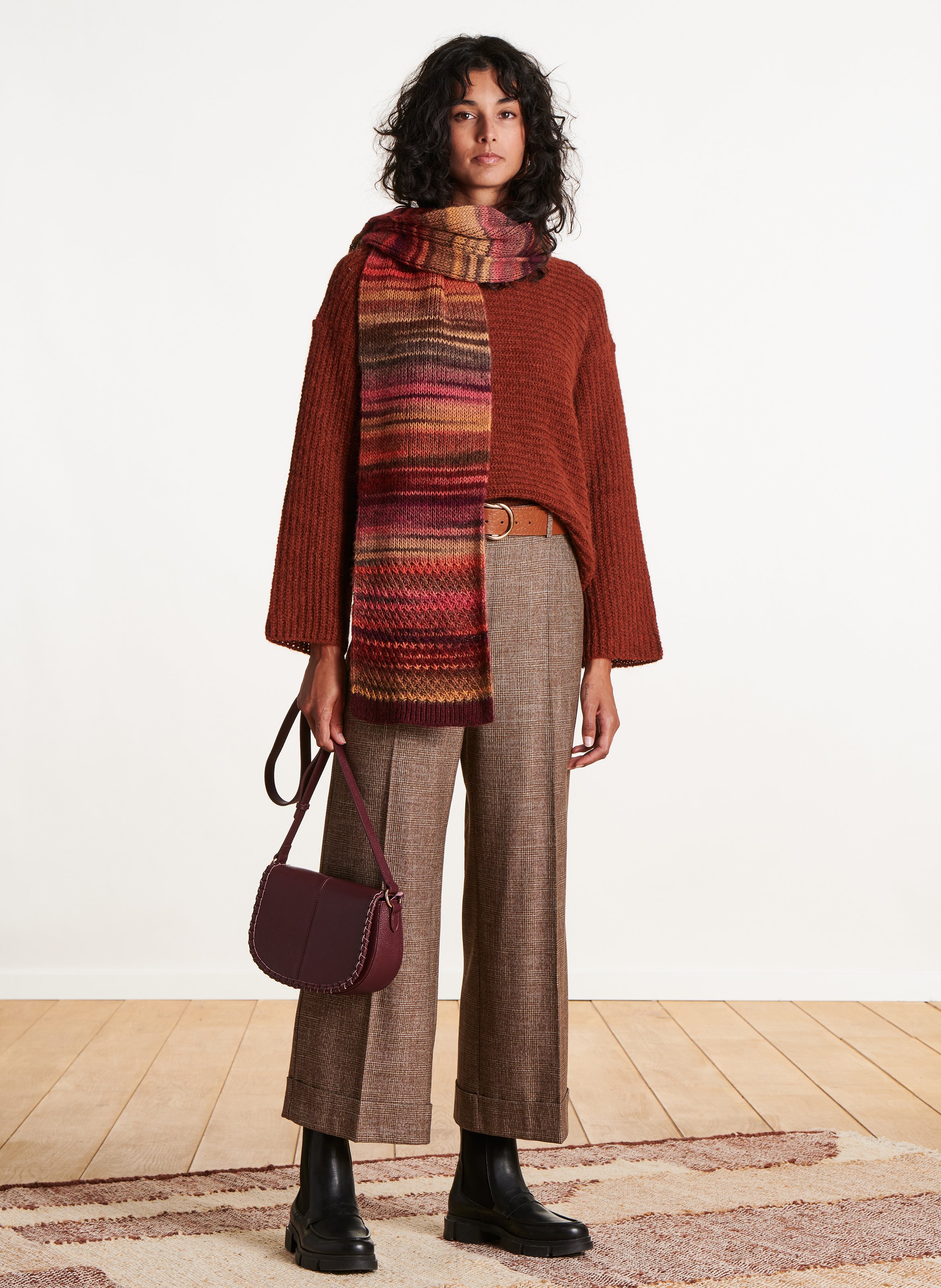 Echarpe en maille tricotée LA FEE MARABOUTEE