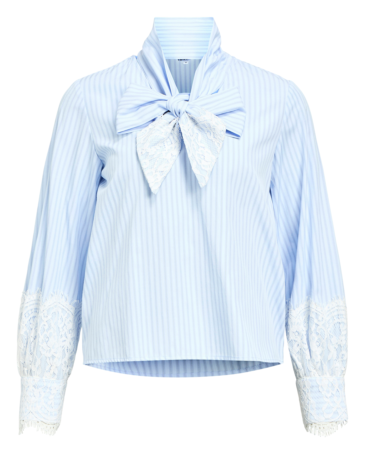 Blouse col lavallière à rayures OBJECT Bleu