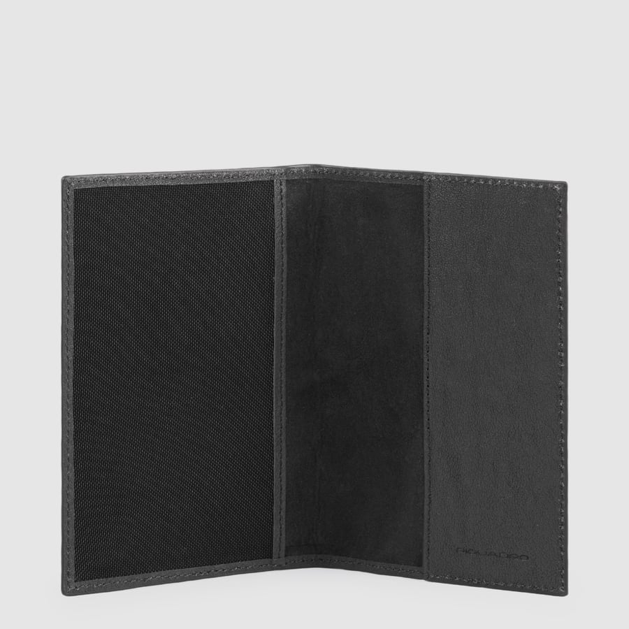 Leather passport holder with removable insert PIQUADRO Black