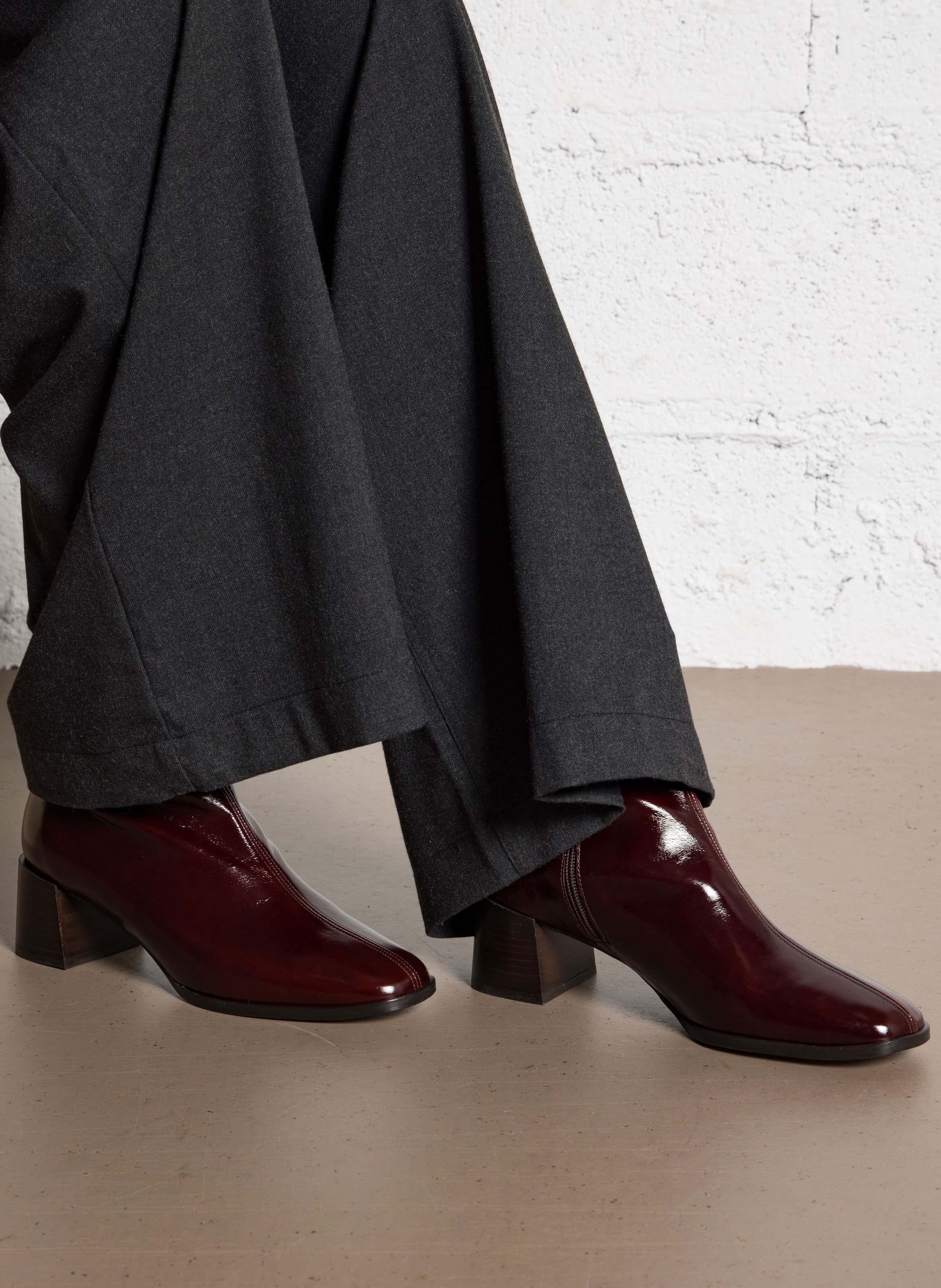 Graham patent leather ankle boots BOCAGE Brown