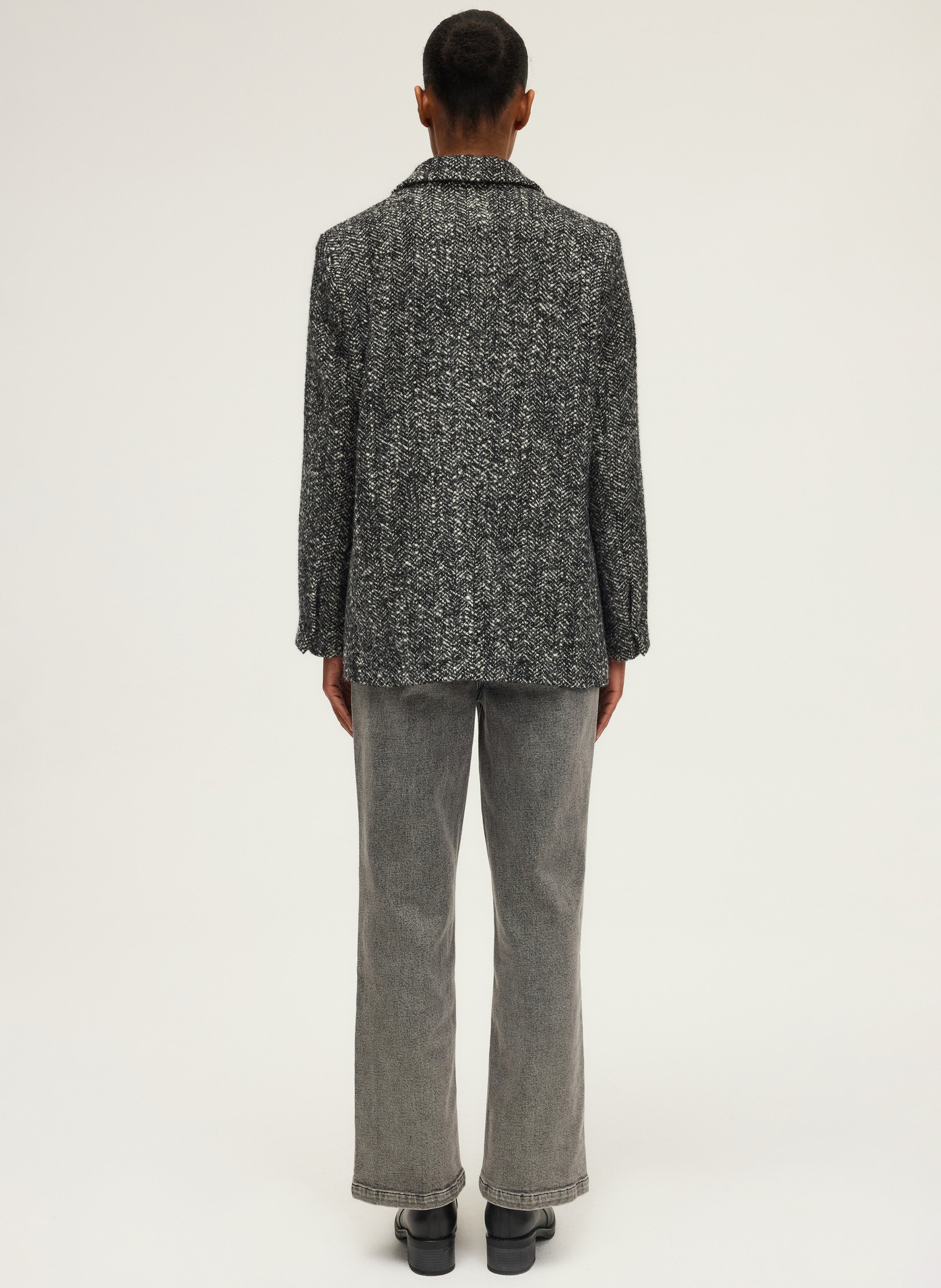 Mixed wool tailored blazer PABLO Black