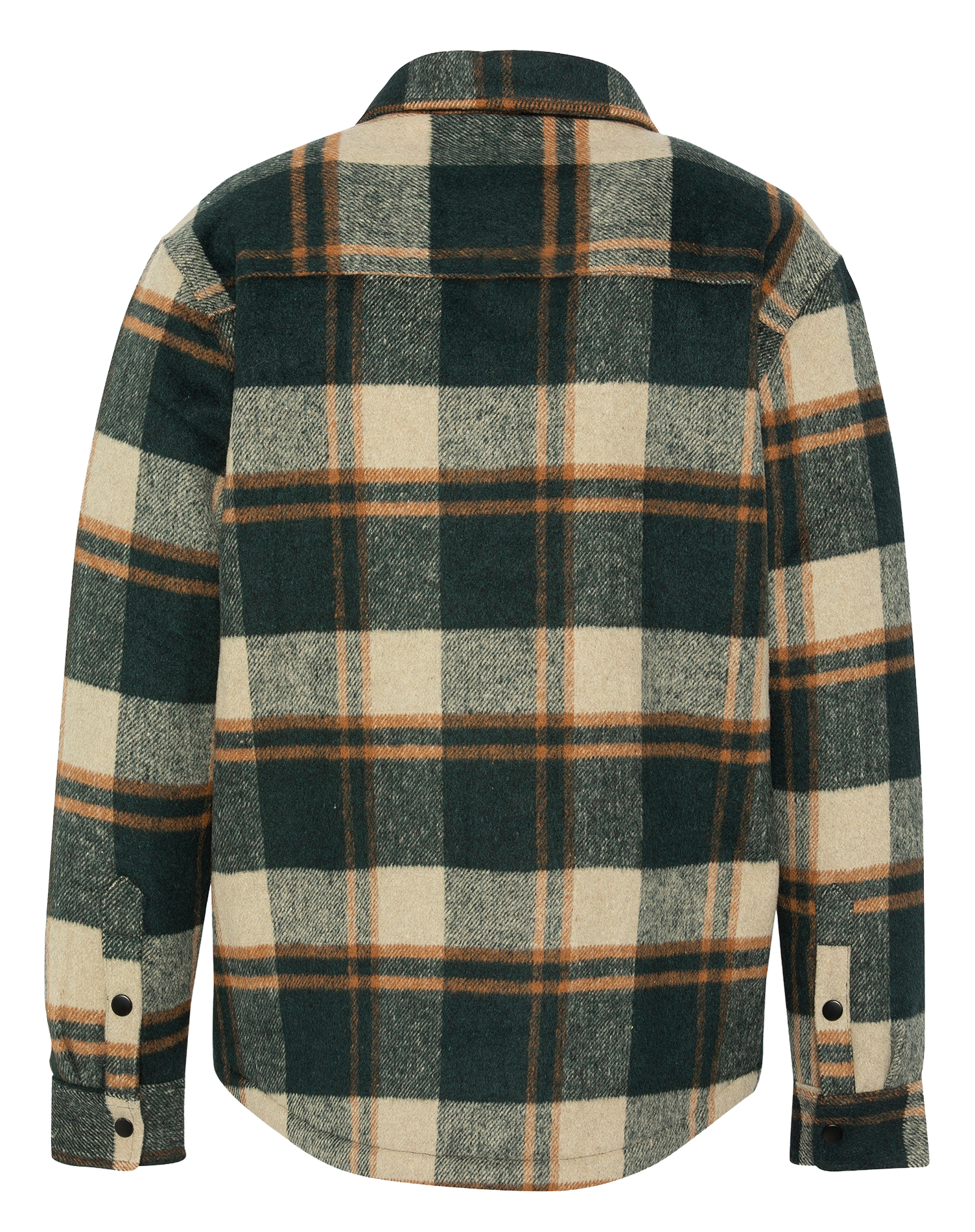 Veste droite col classique à carreaux SCHOTT Vert