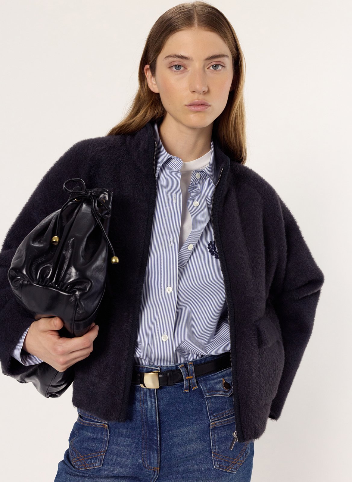 High-neck jacket GERARD DAREL Grey