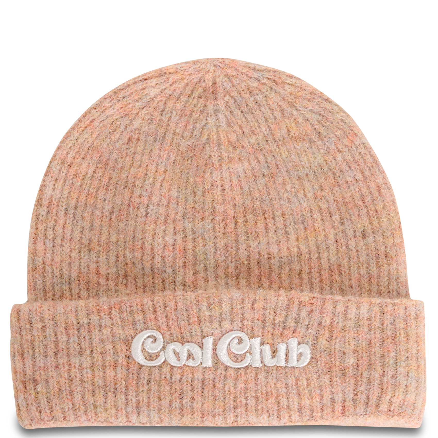 Knit beanie with embroidered details. I CODE Pink