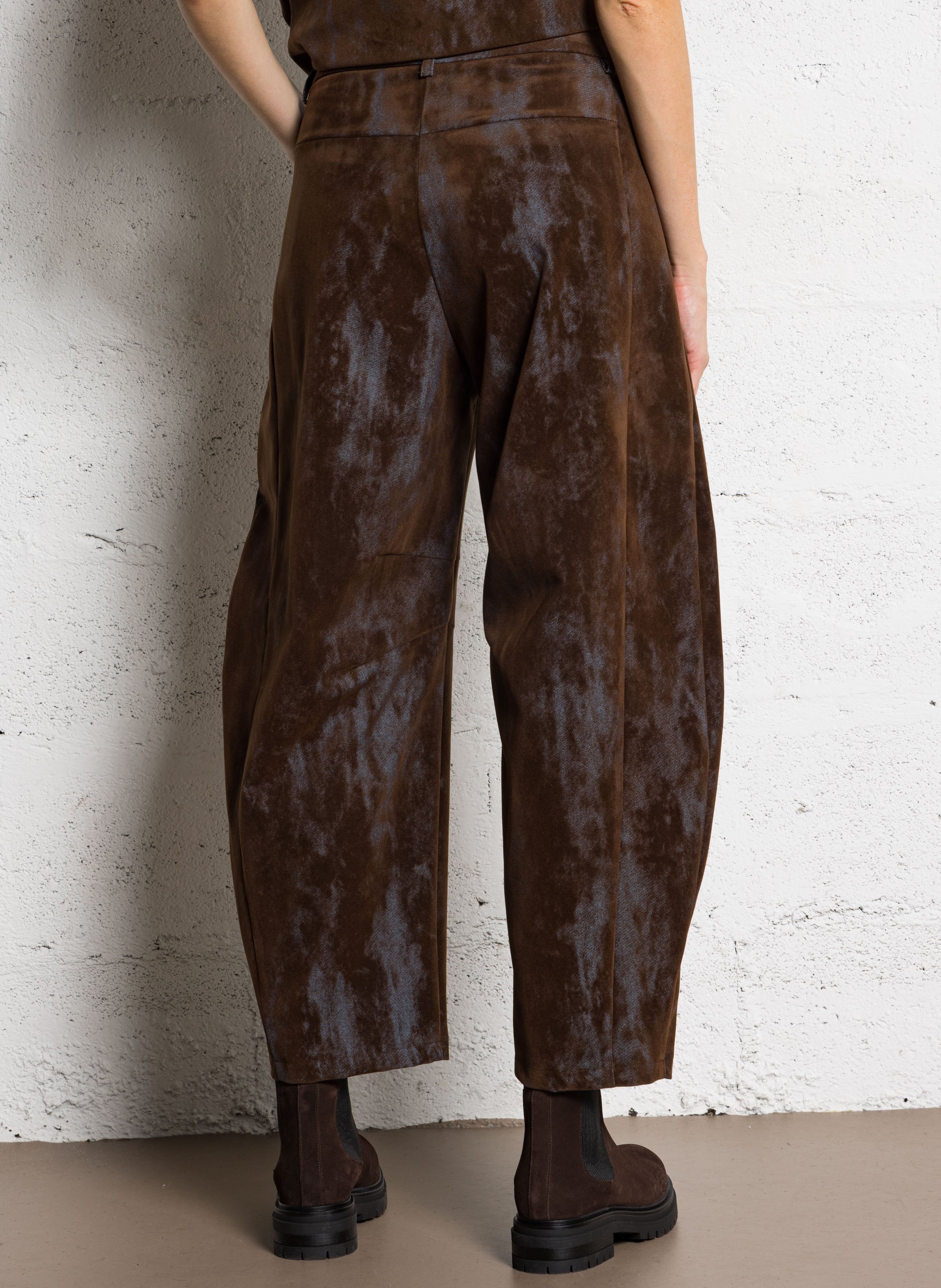 Velvet balloon pants IMPERIAL Brown