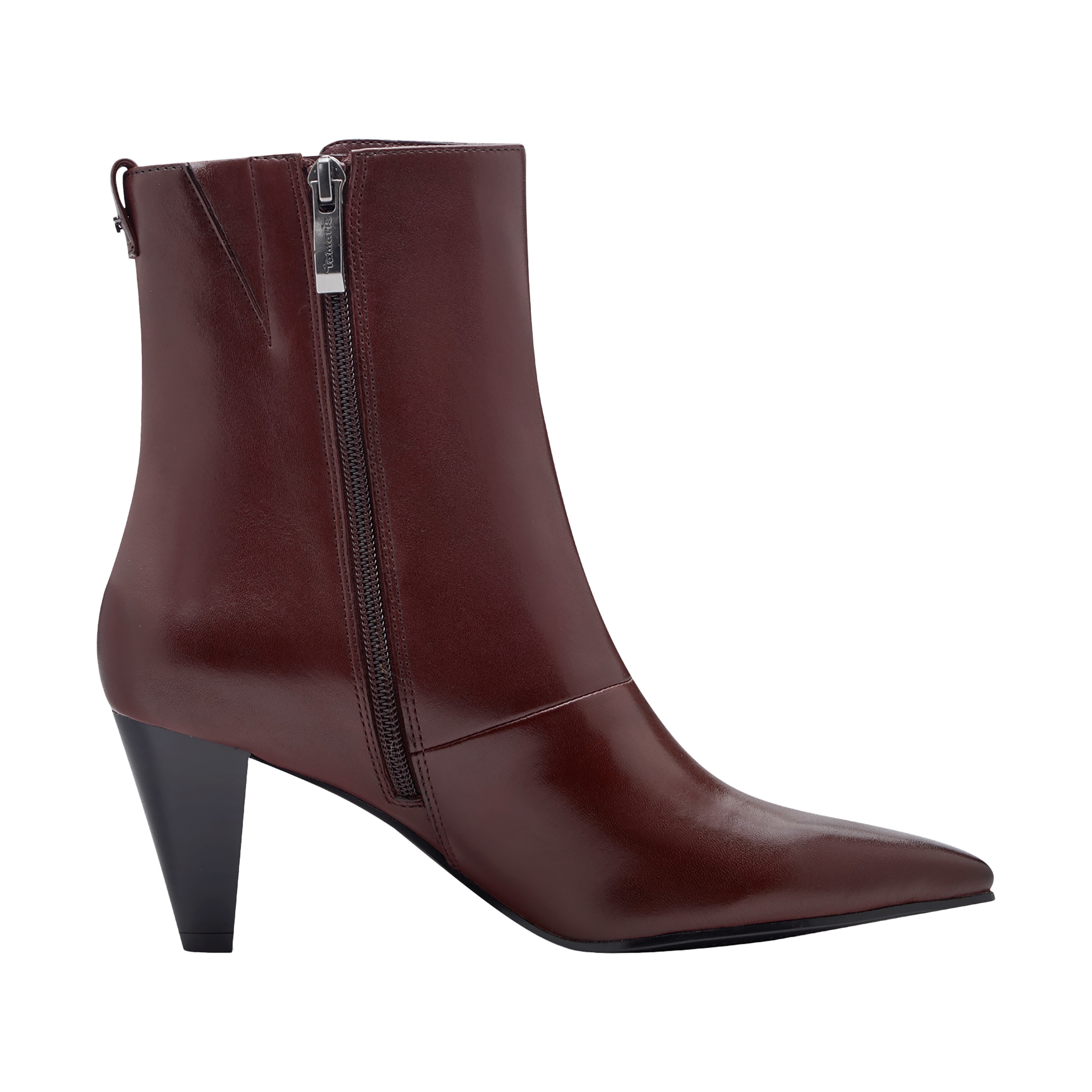 Leather heeled ankle boot TAMARIS Red