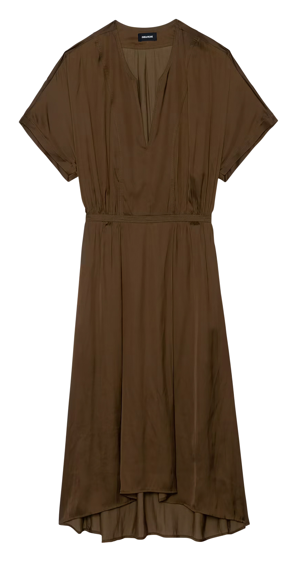 Robe longue col V satinée ZADIG&VOLTAIRE Vert