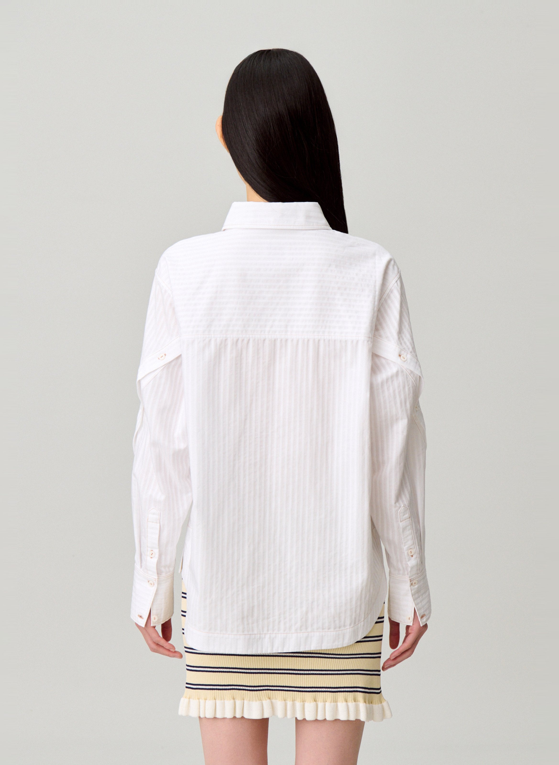 Cotton shirt with classic collar CLAUDIE PIERLOT Beige