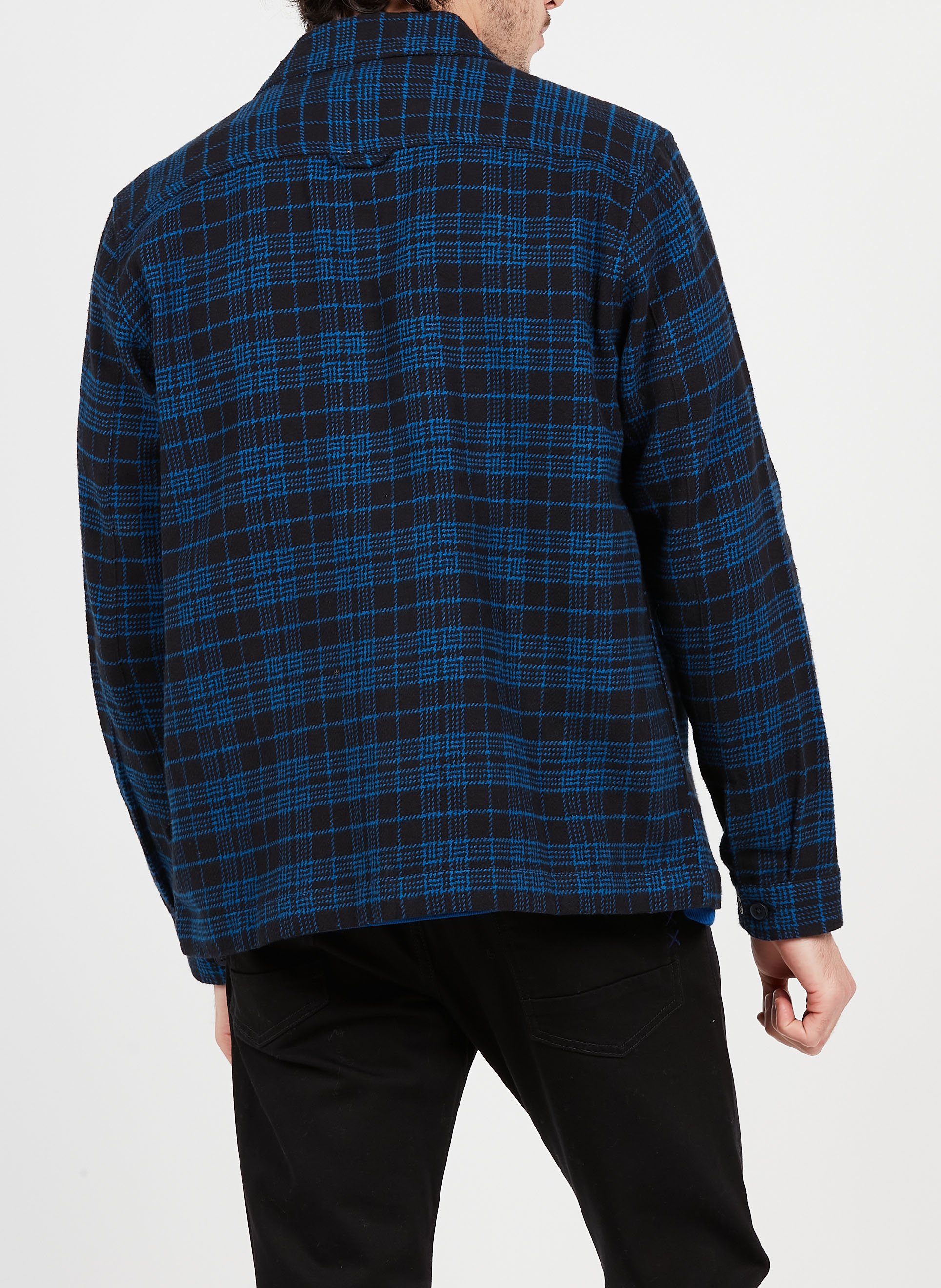 Surchemise à carreaux en coton bio KNOWLEDGE COTTON APPAREL Noir