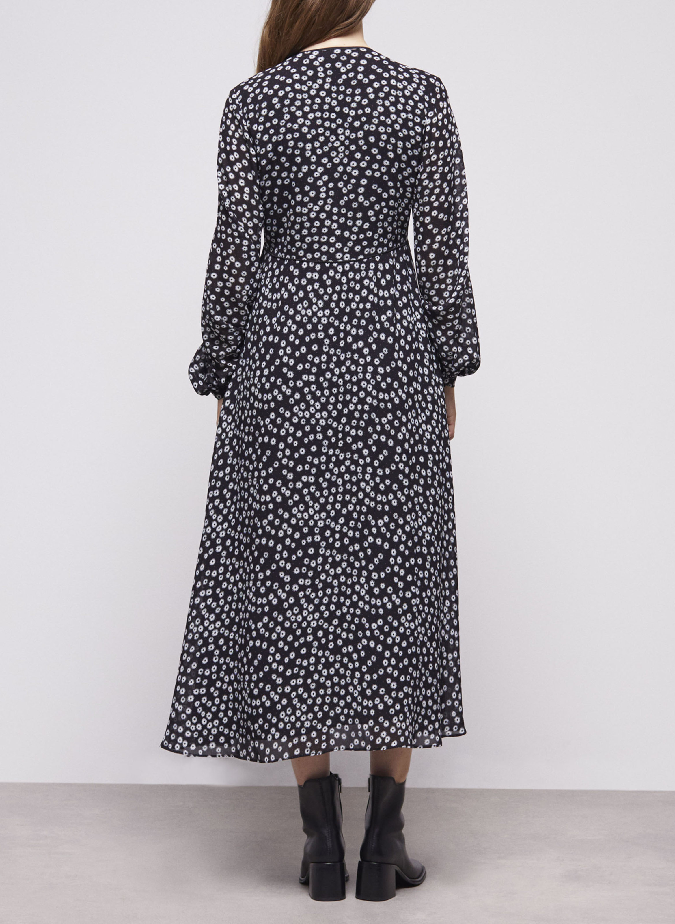 Robe longue en viscose imprimée THE KOOPLES Noir