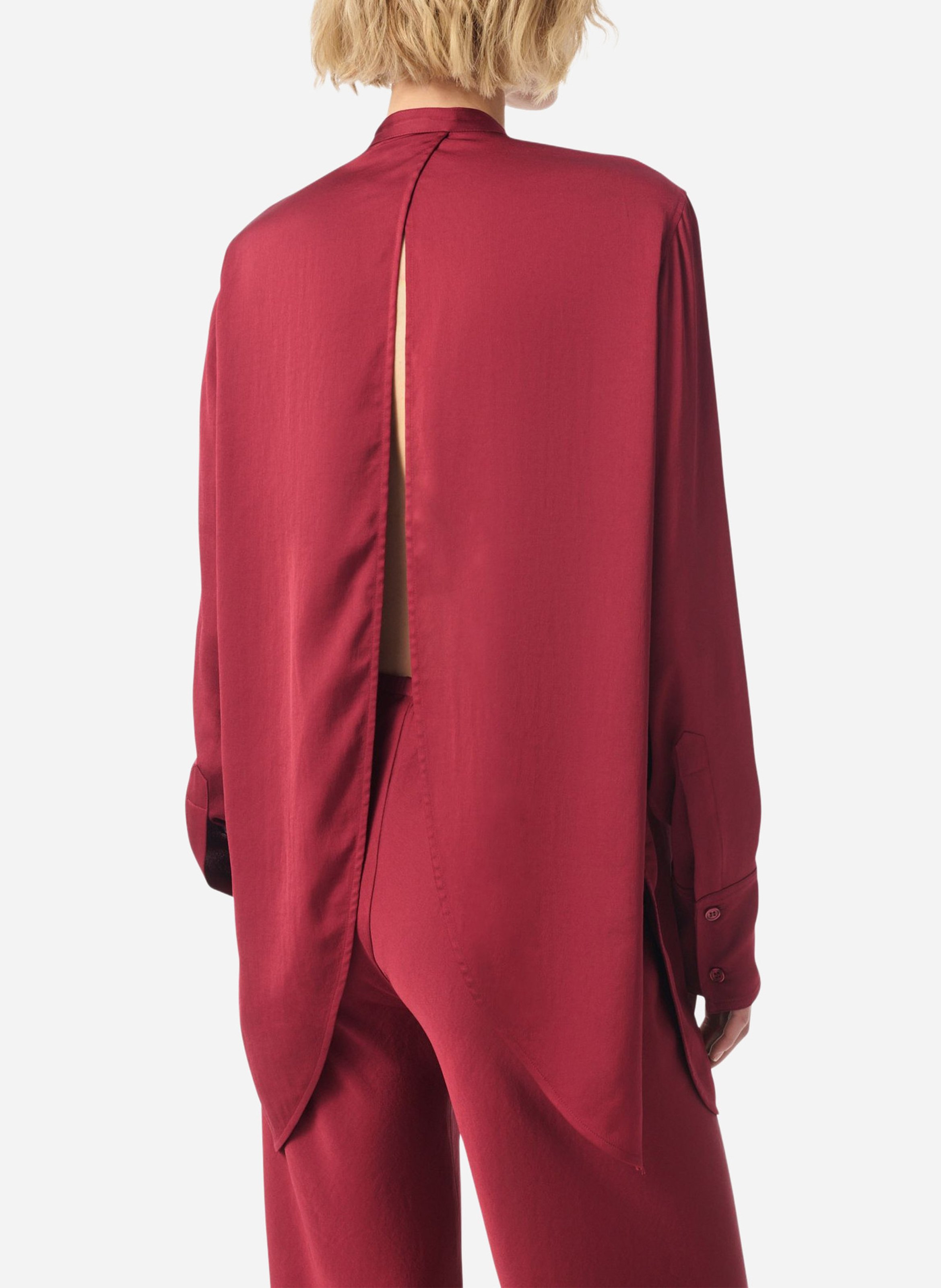 Flowy shirt with open split back VANESSA BRUNO Red