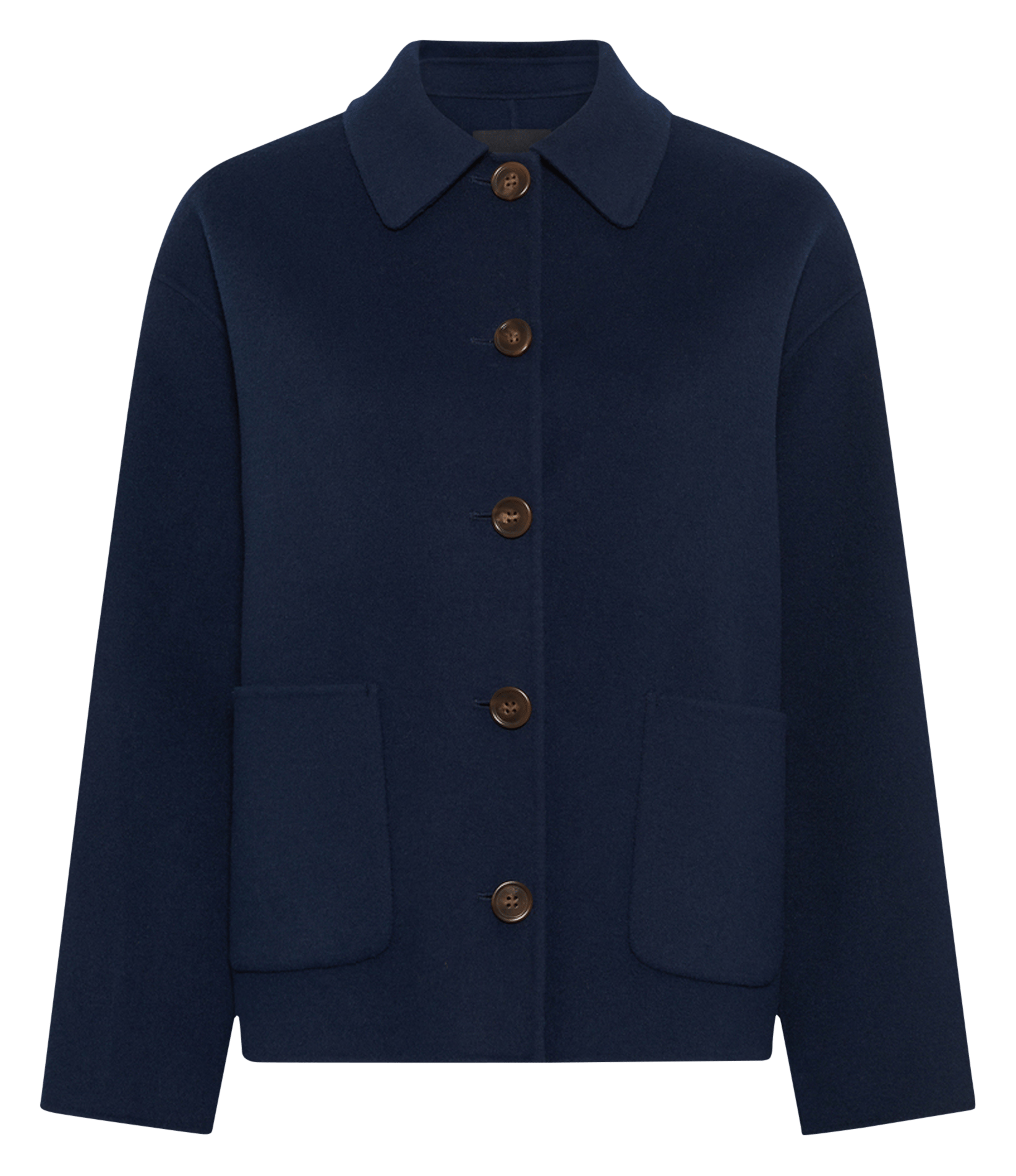 Manteau droit boutonné en laine GERARD DAREL Bleu