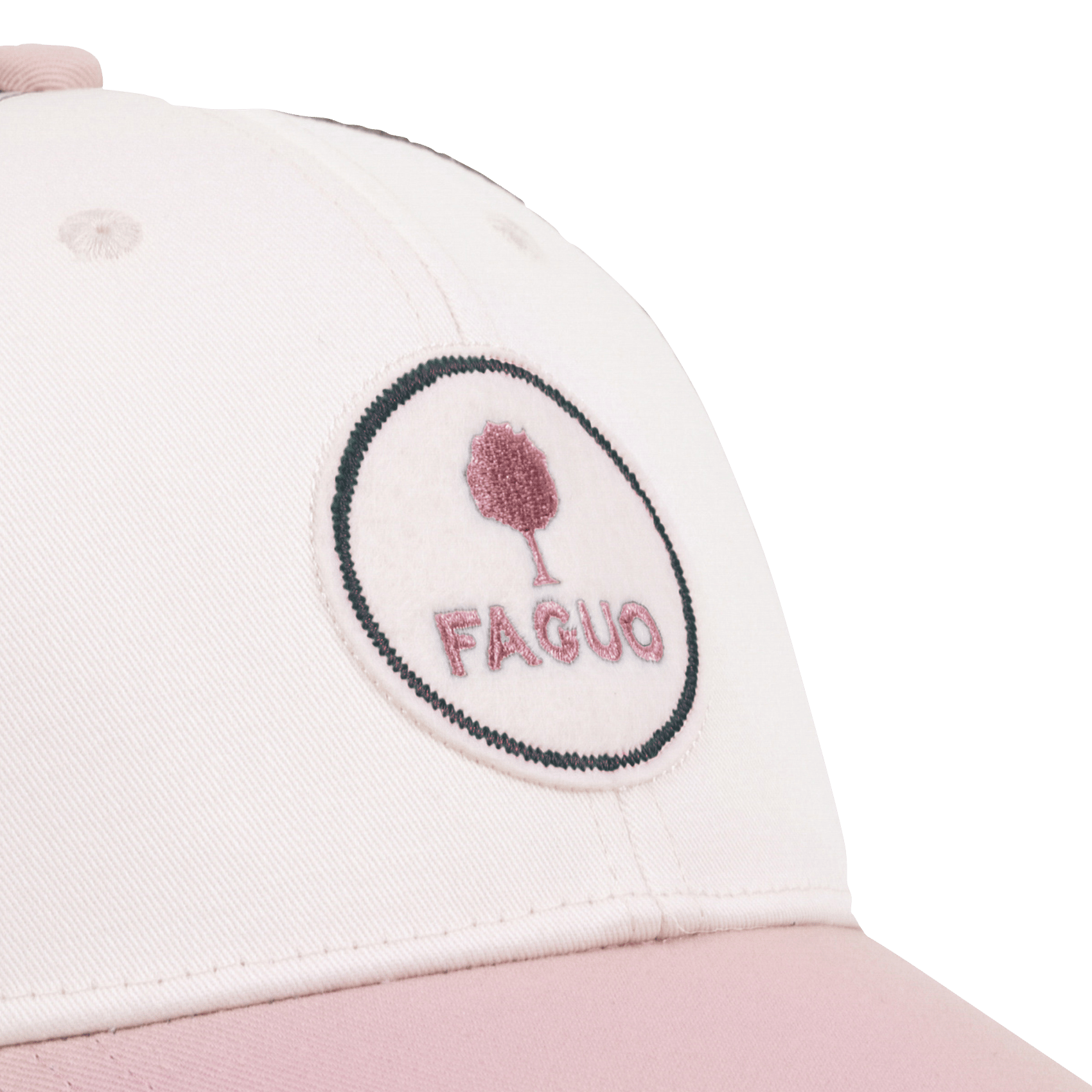 Casquette brodée en coton recyclé FAGUO Rose