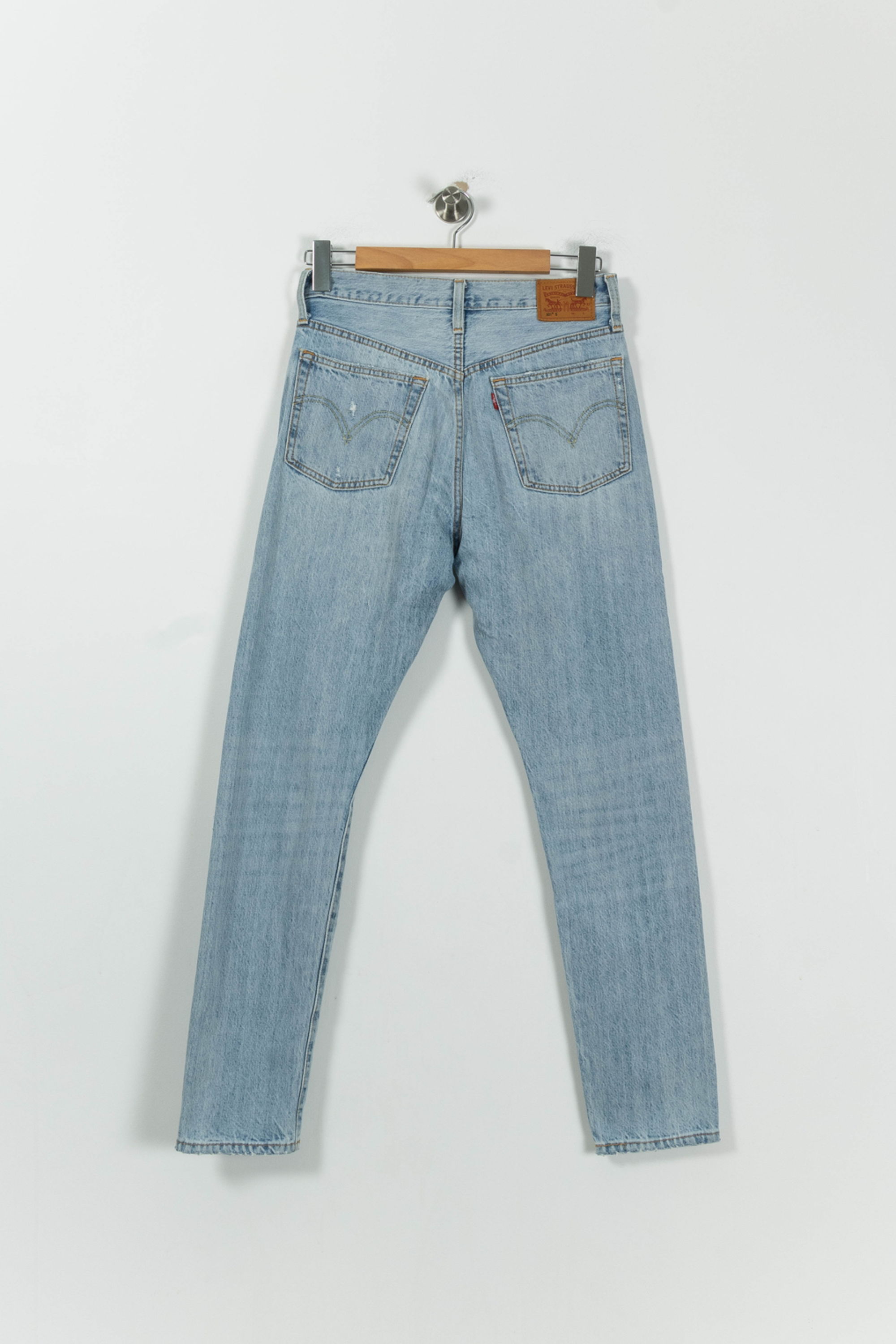 Cropped slim jeans with studs LEVI'S - Seconde main Blue