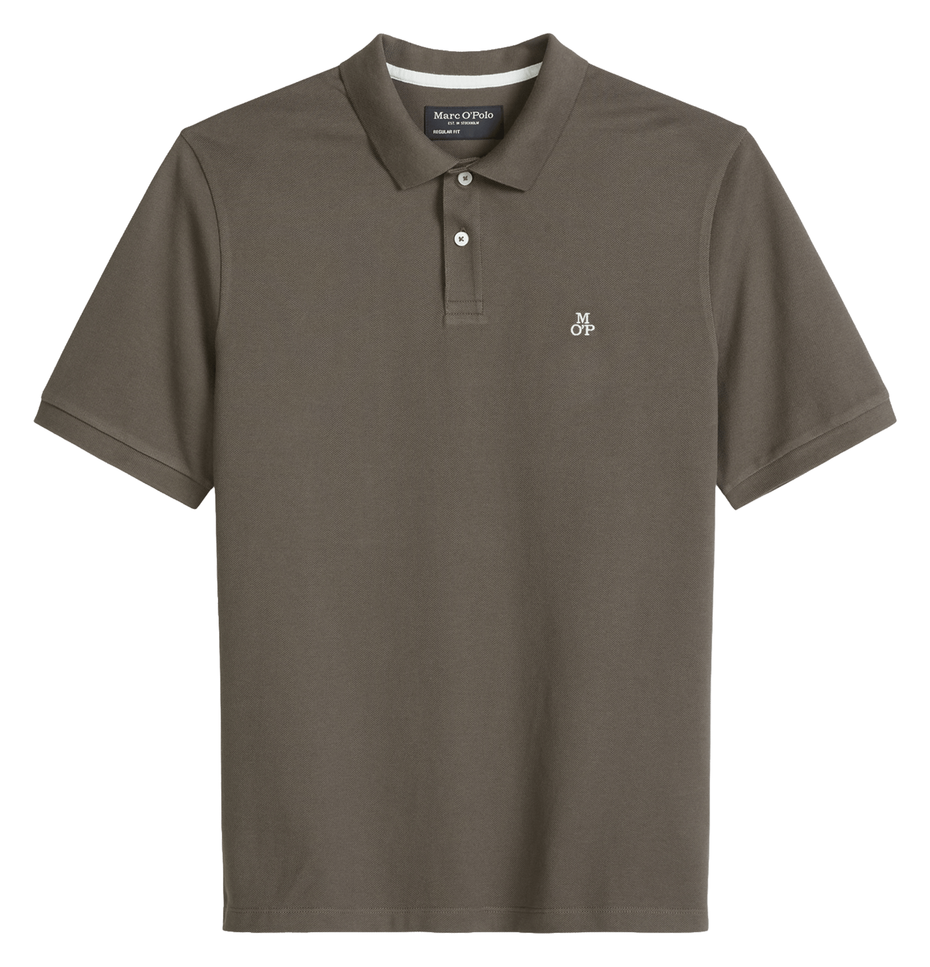 Polo droit en coton MARC O'POLO Kaki