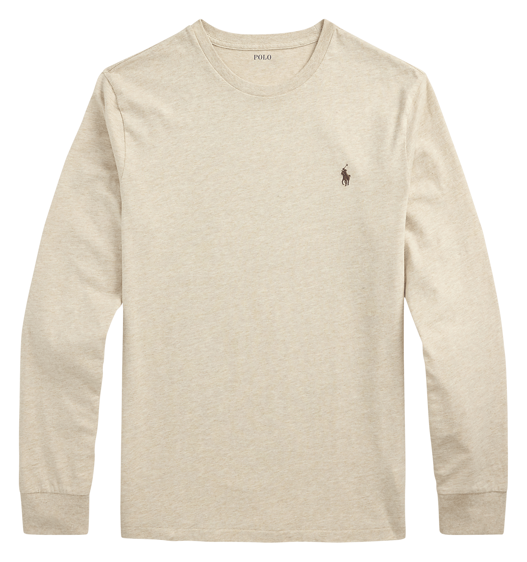 Einfarbiges Baumwoll-T-Shirt mit Rundhalsausschnitt, Slim Fit  Expedition dune heather c8888