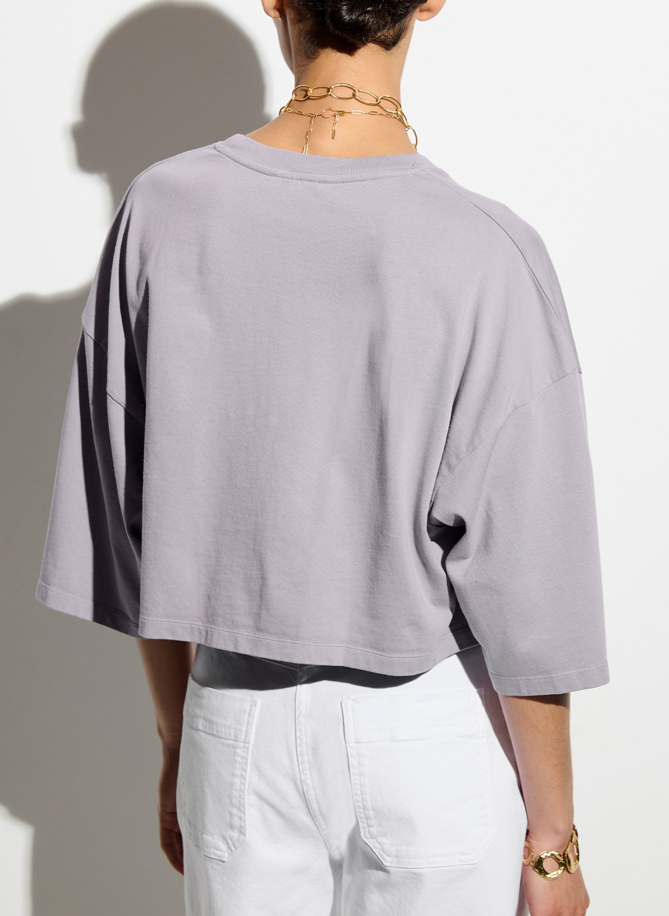 Tee-shirt col rond en coton SESSUN Violet