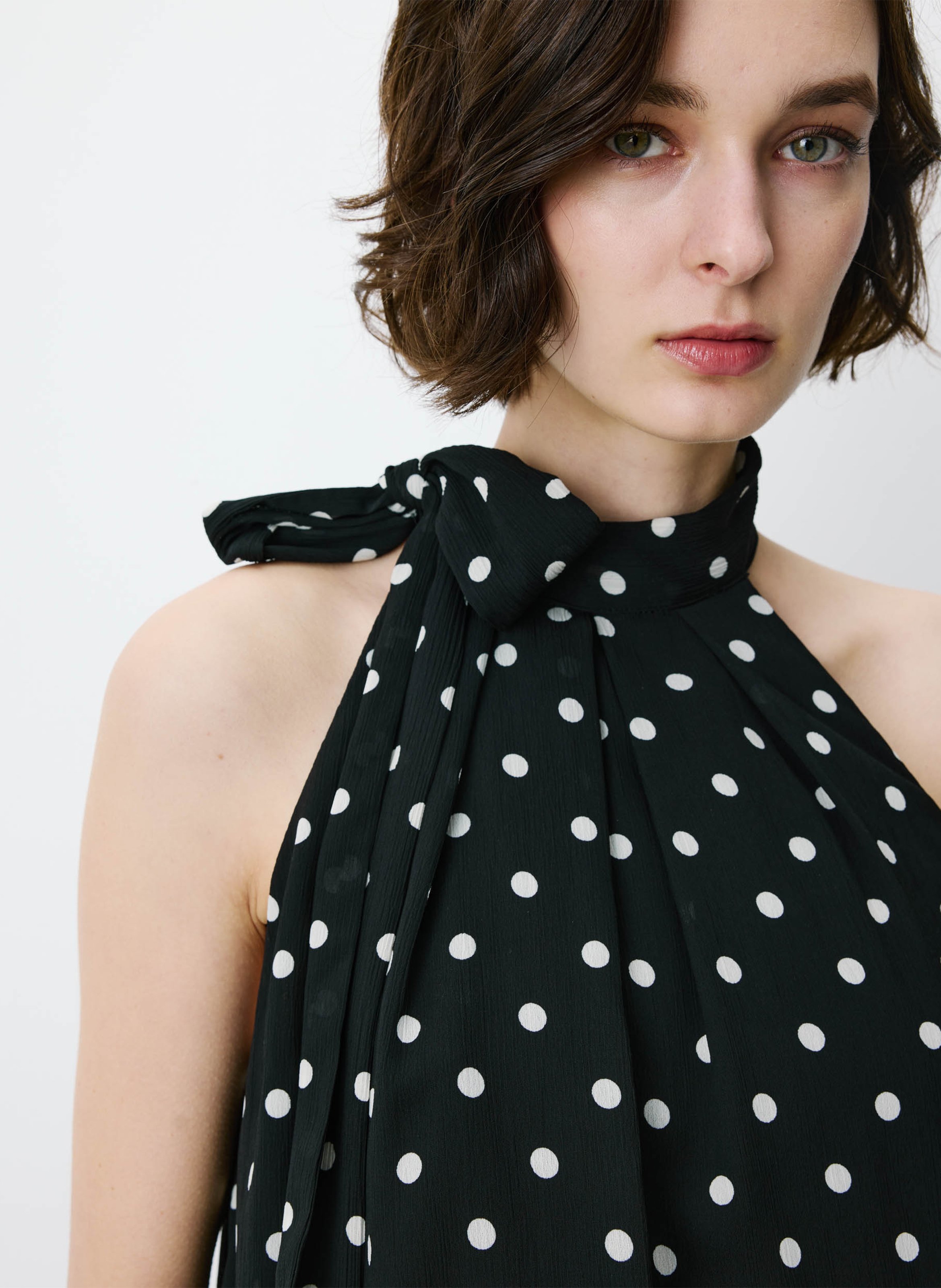 Printed high-neck top GRACE ET MILA Black