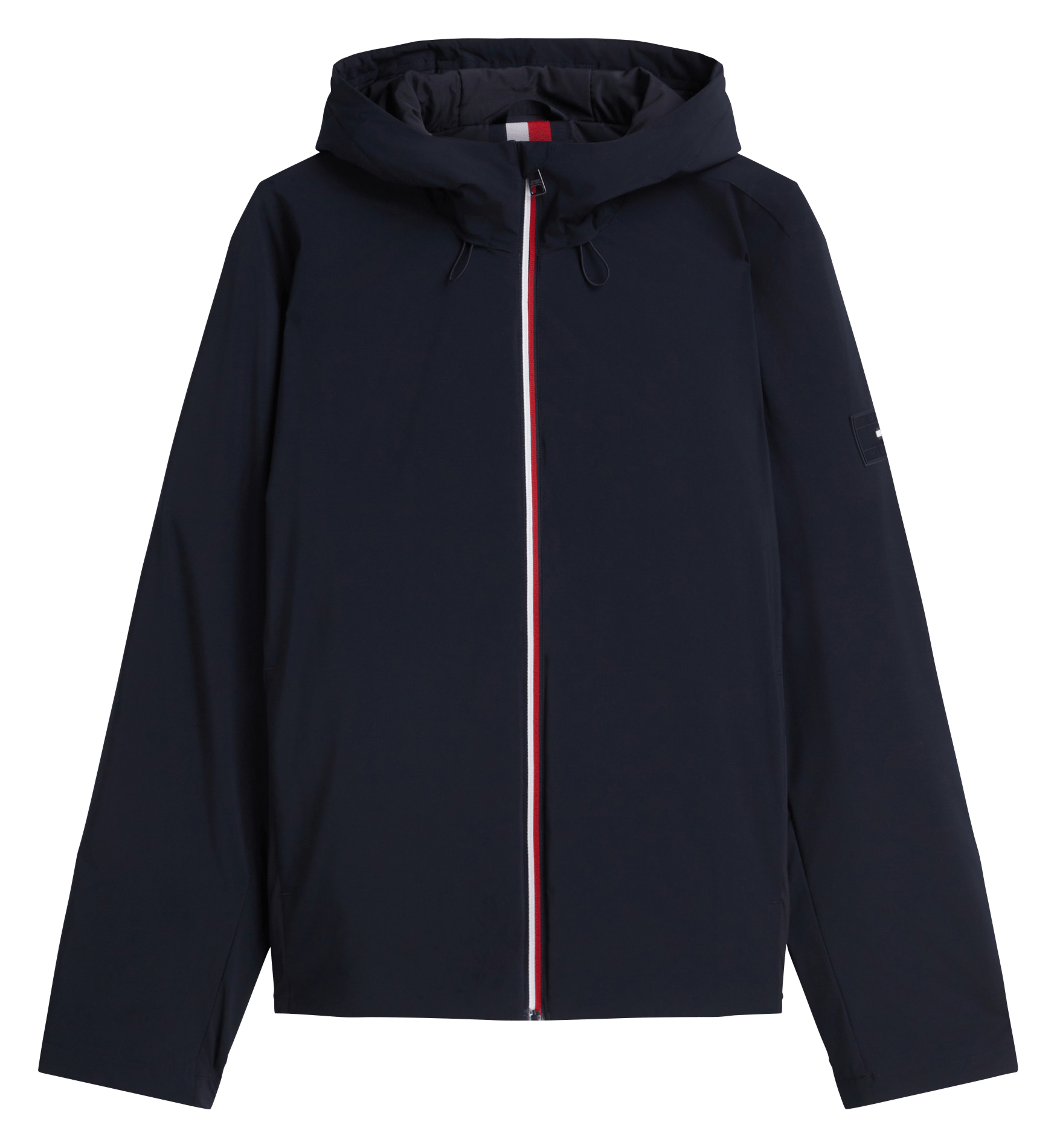 Gerader Mantel mit Reißverschluss und Kapuze TOMMY HILFIGER Blau