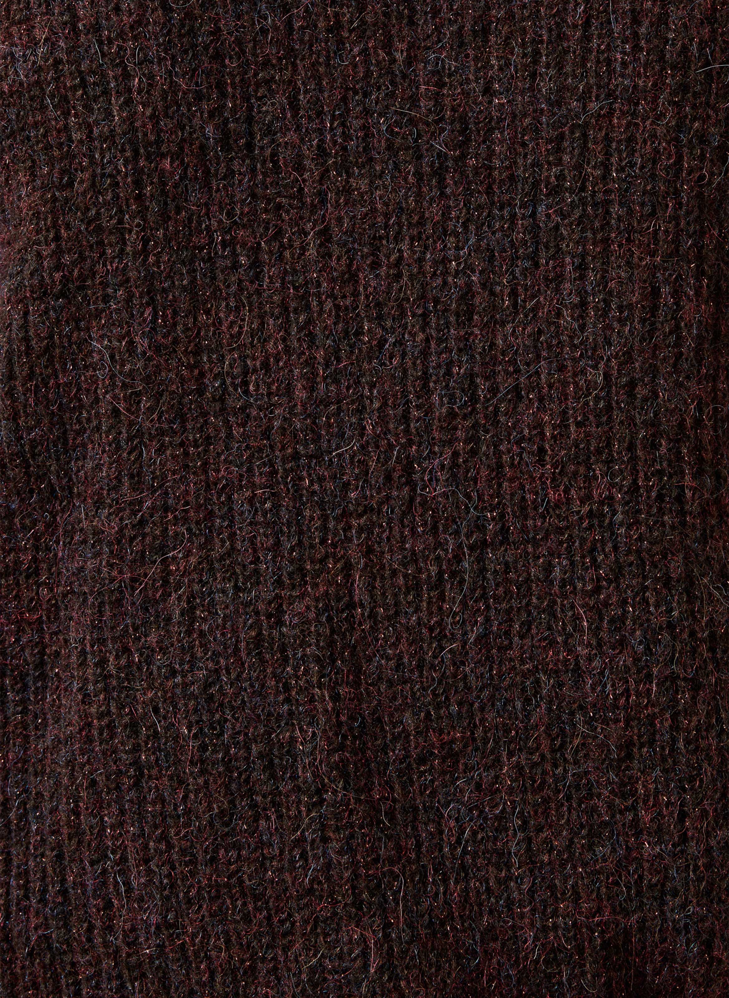 Iridescent alpaca blend sweater LA FEE MARABOUTEE Brown