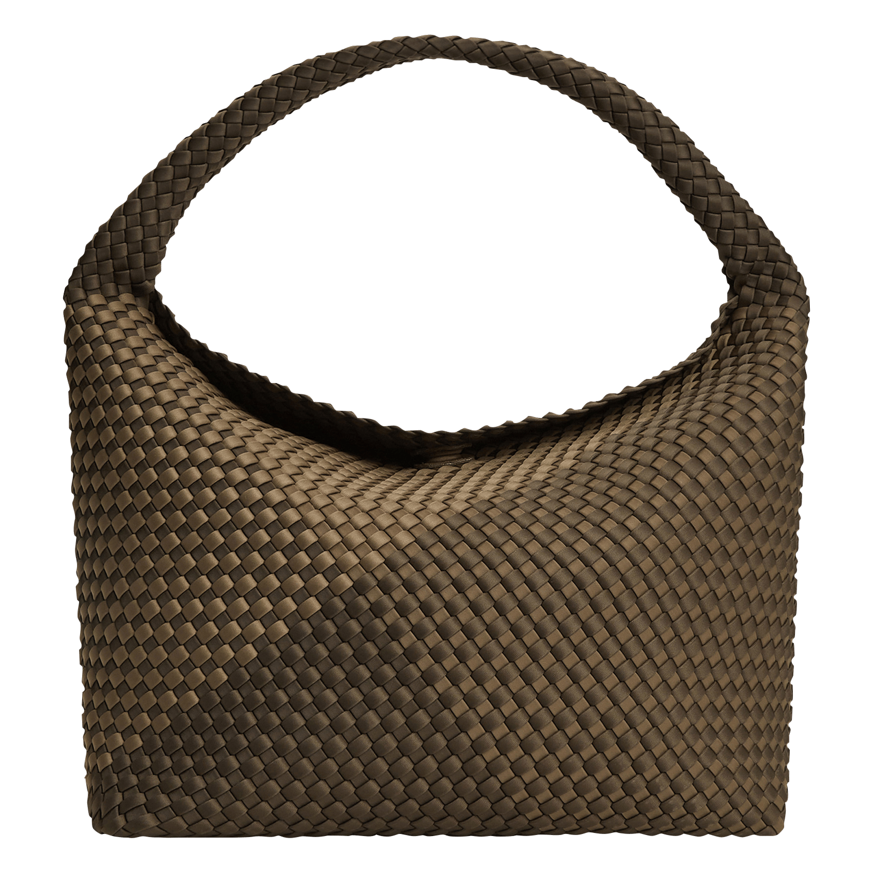 Einfarbige geflochtene Handtasche MARREA Braun